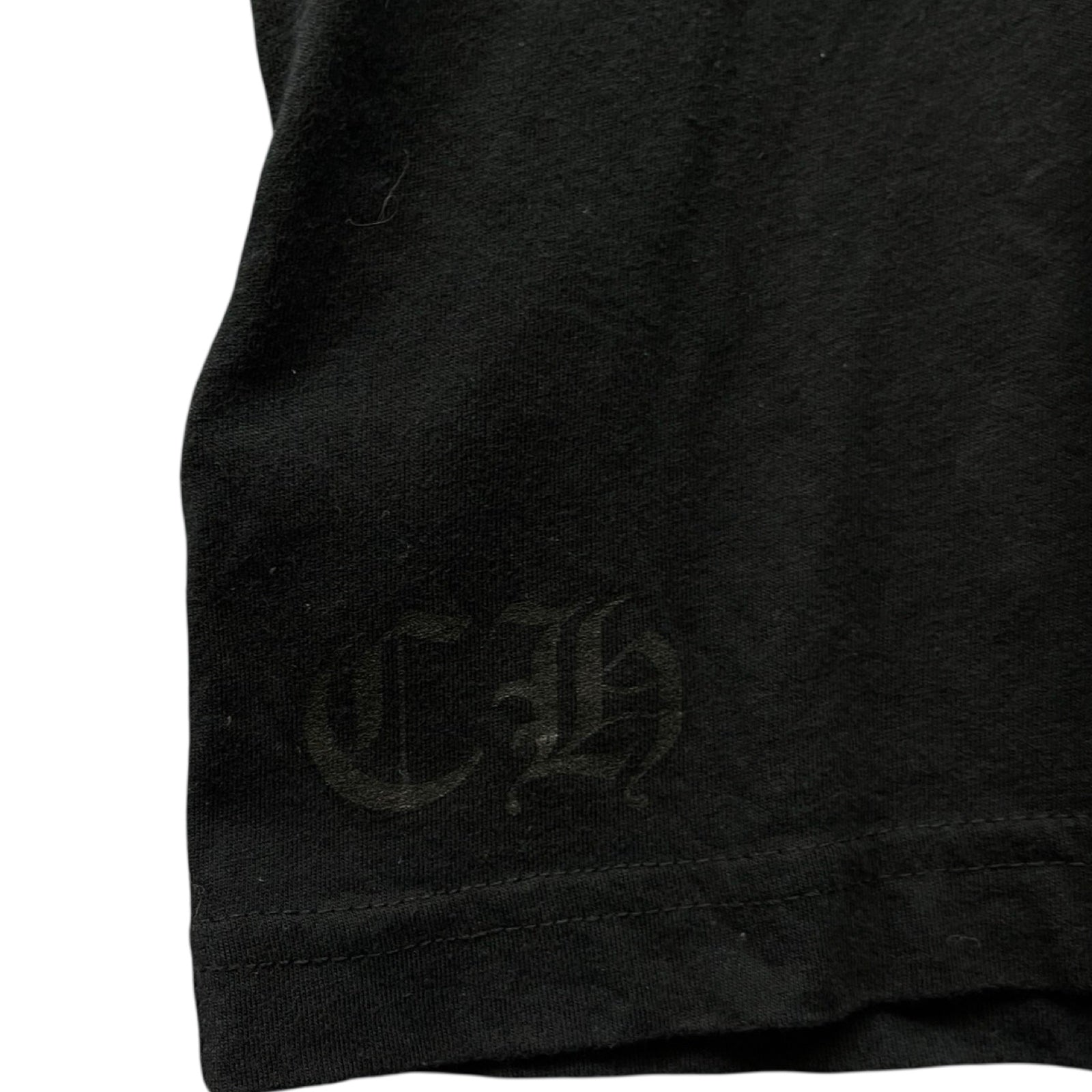 CHROME HEARTS Old English Brown Neck Logo Tee Size M