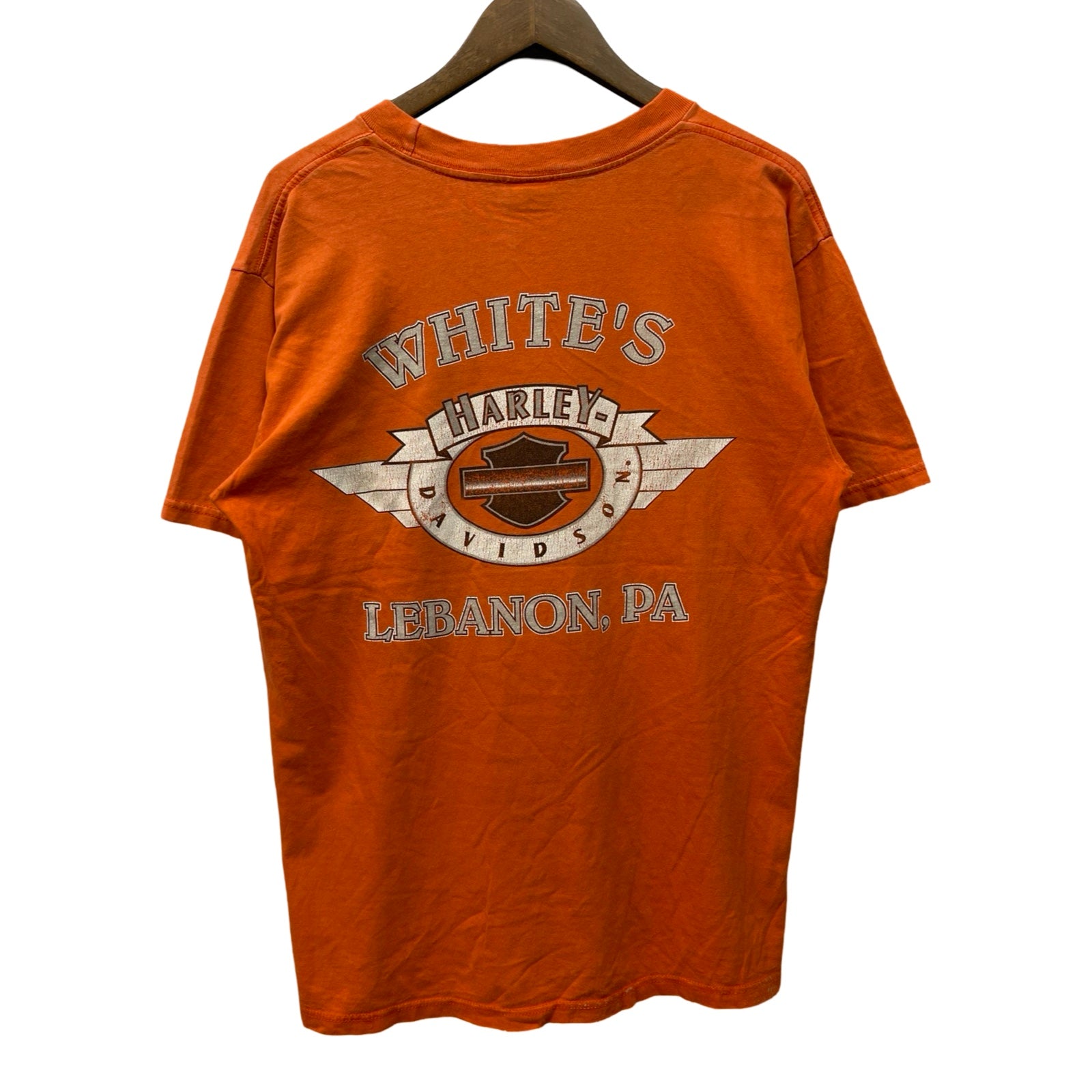 Vintage 90's Harley-Davidson "WHITE'S" Lebanon S/S Tee Size L