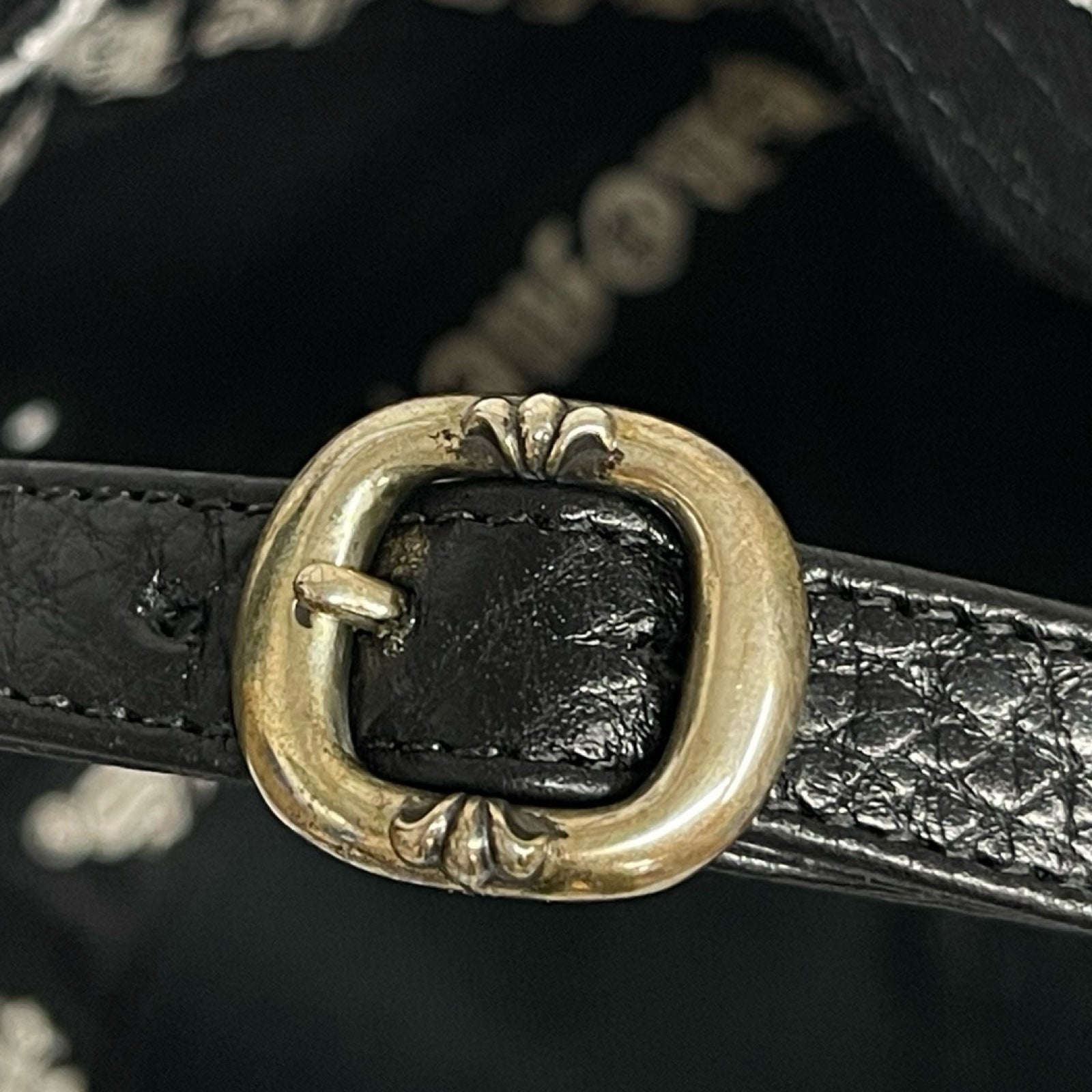 CHROME HEARTS × MATTY BOY Chomper Patch Leather Belt Trucker Cap Size ONE SIZE（53-60）