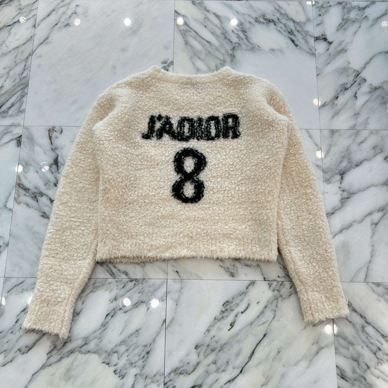 DIOR 2021AW J'ADIOR 8 Teddy Knit Sweater 154S55AM114 Size M