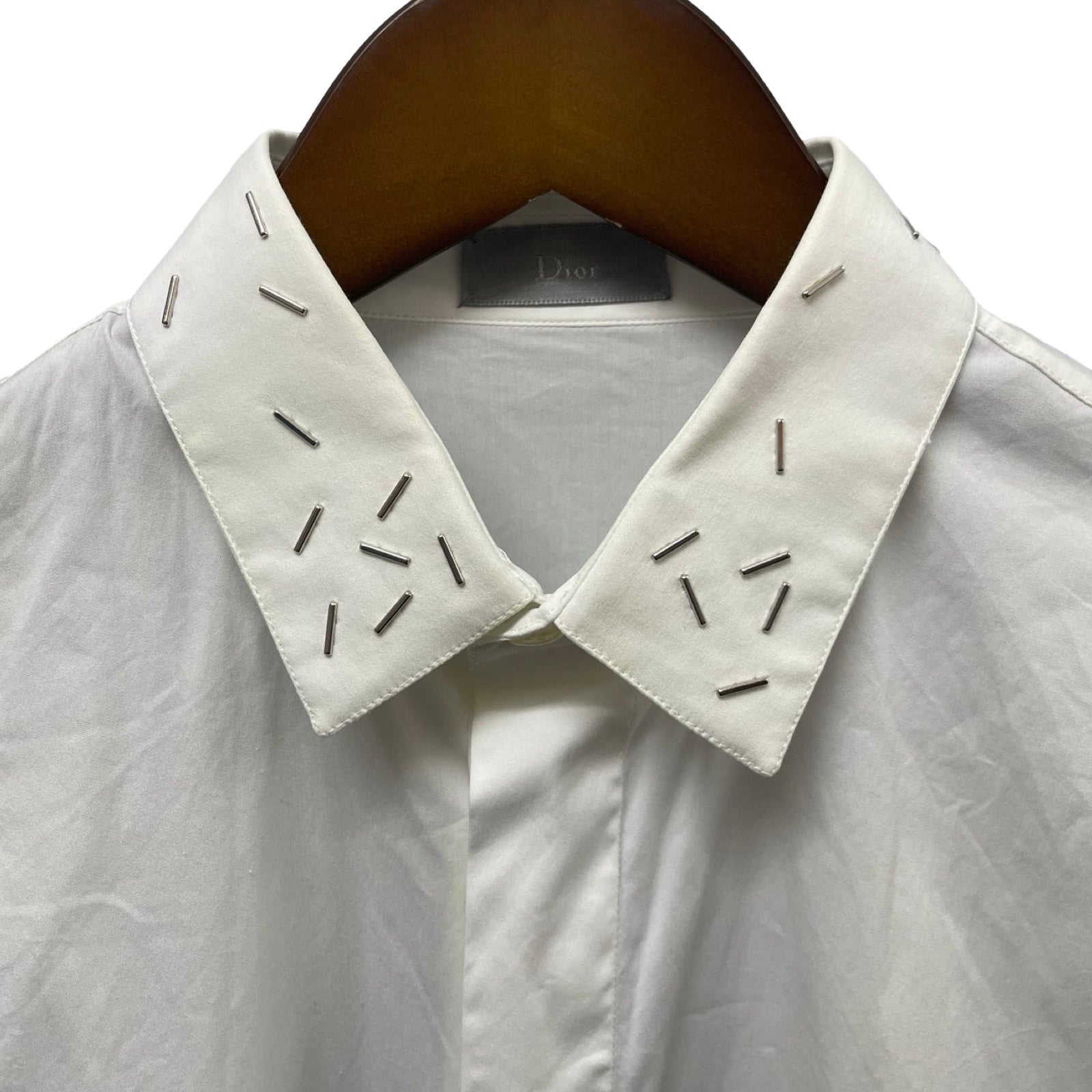 DIOR Dior Homme Staple Pin Collar Long Sleeve Shirt 763C576W7535 Size 37