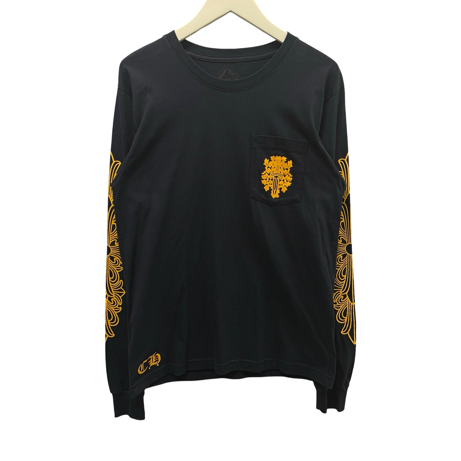 CHROME HEARTS Floral Cross Vine Dagger Long Sleeve Tee Size M