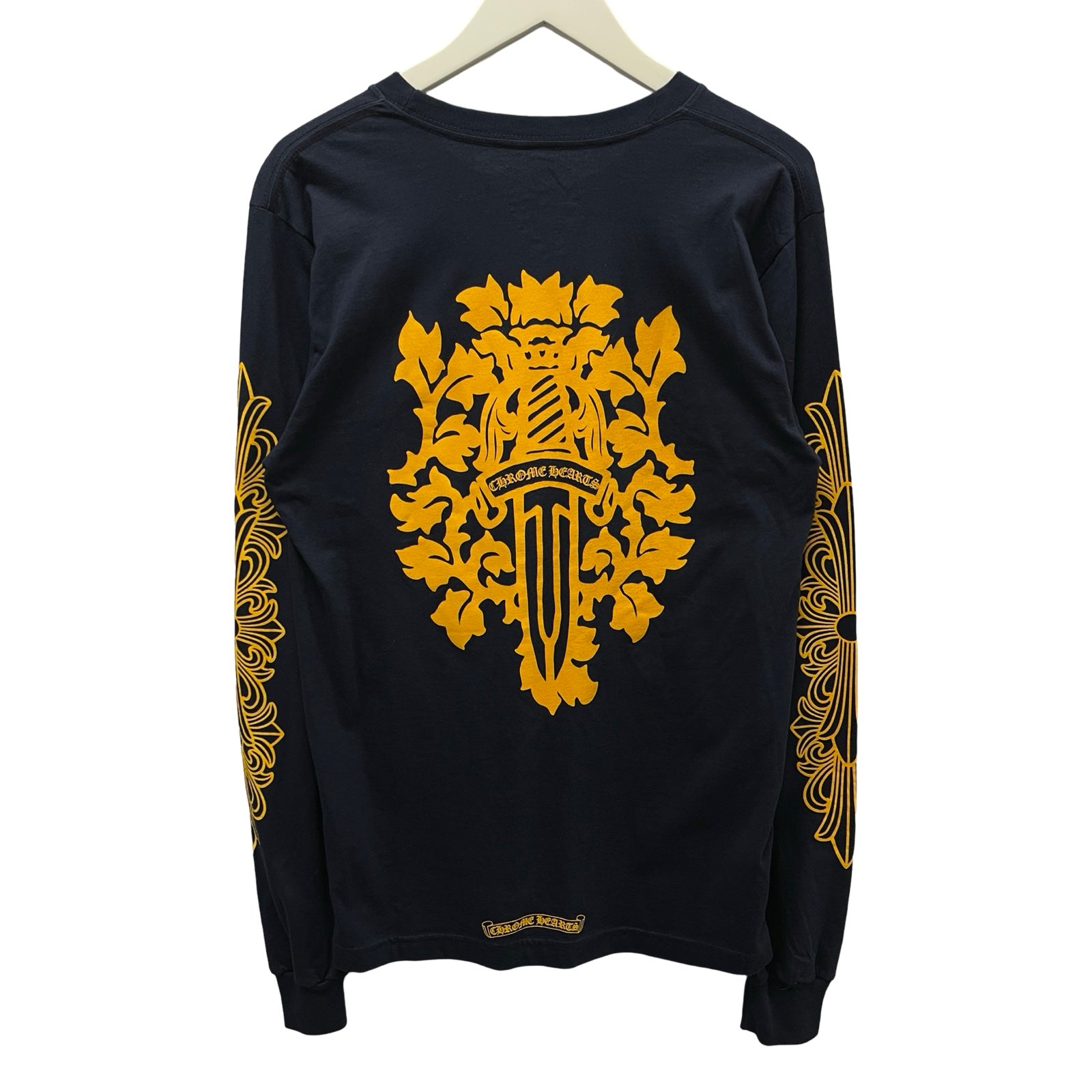 CHROME HEARTS Floral Cross Vine Dagger Long Sleeve Tee Size M