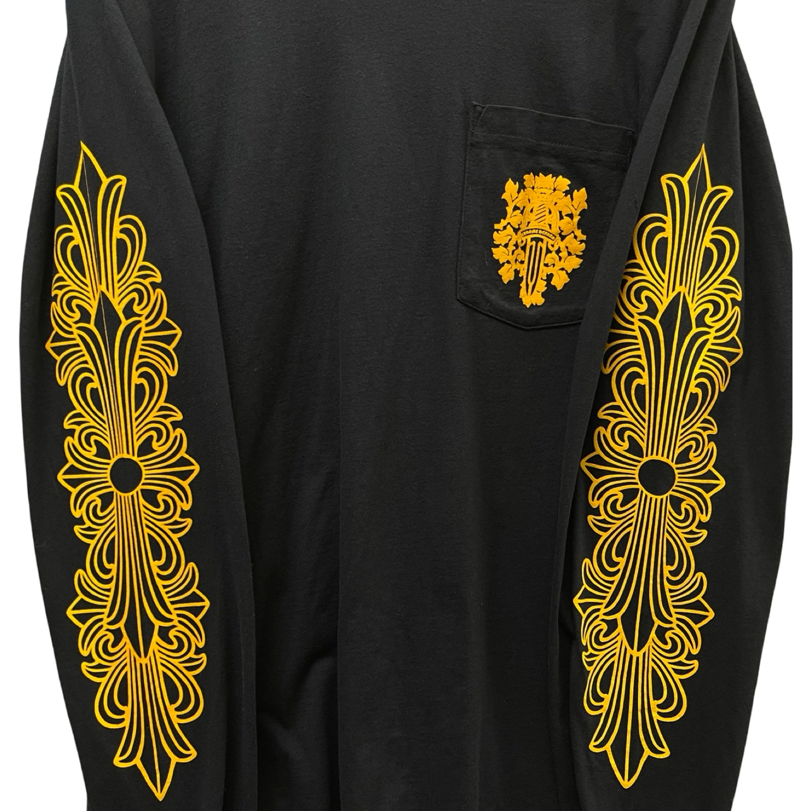CHROME HEARTS Floral Cross Vine Dagger Long Sleeve Tee Size M