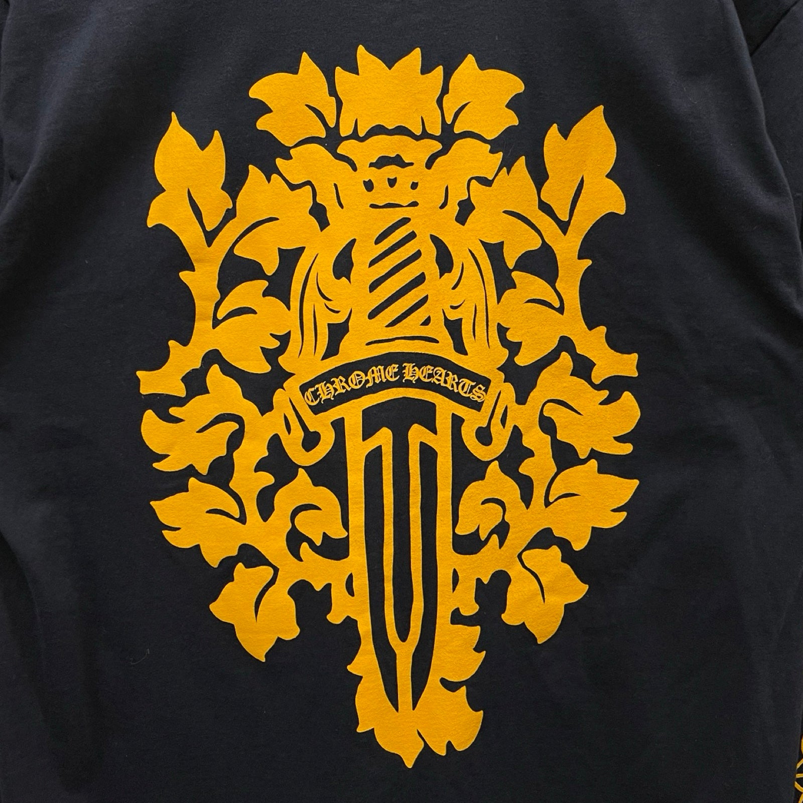 CHROME HEARTS Floral Cross Vine Dagger Long Sleeve Tee Size M