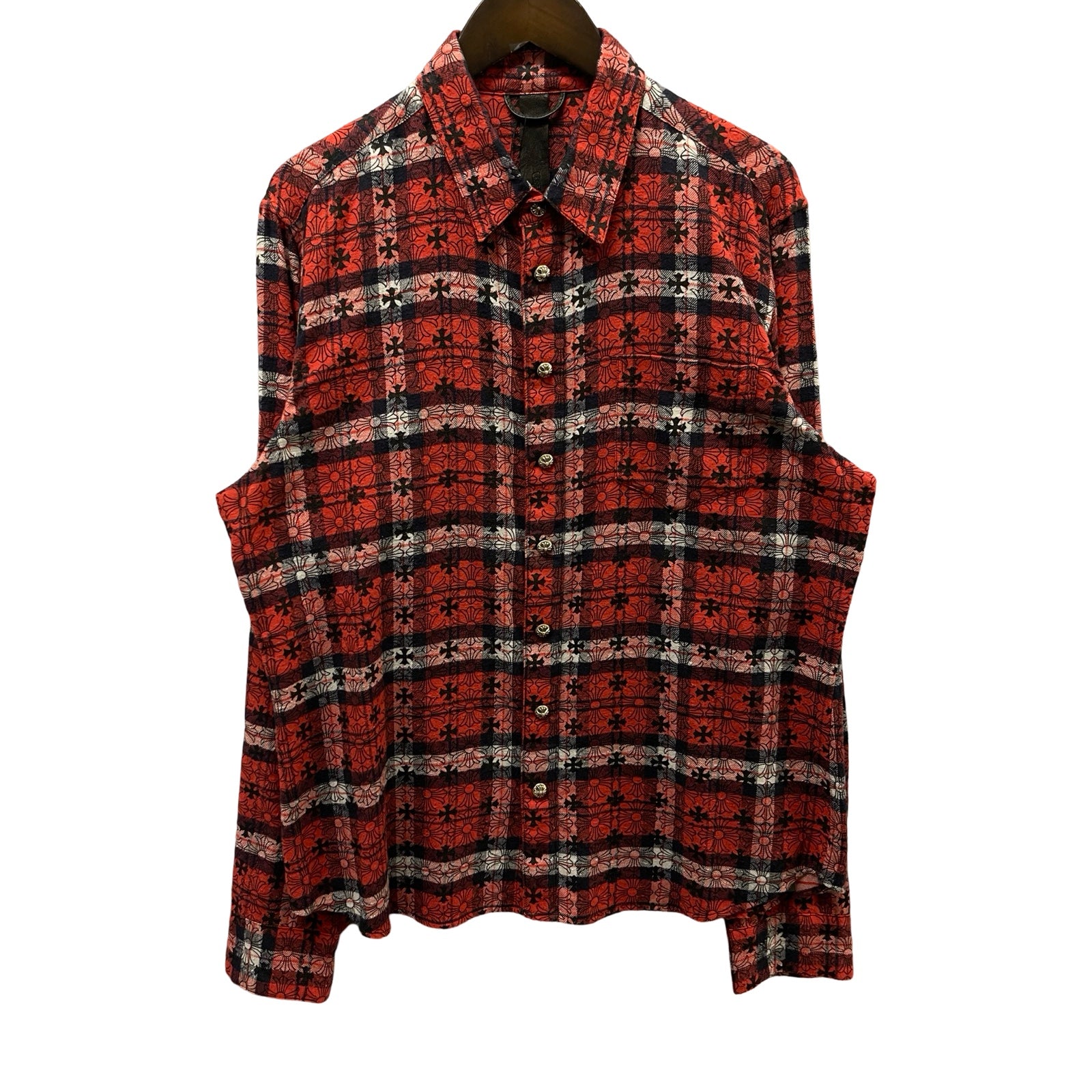 CHROME HEARTS Loose Ends Check Shirt Size L