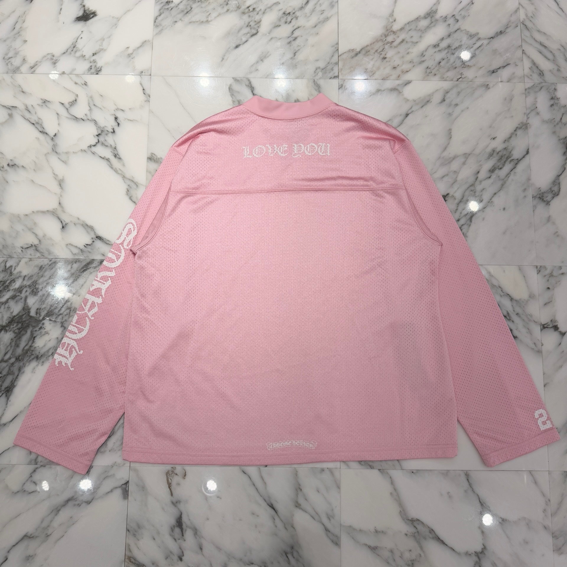 CHROME HEARTS 2024SS Mesh Warm Up Jersey "LOVE YOU" Size L クロムハーツ メッシュウォームアップ ジャージー "ラブユー" サイズL