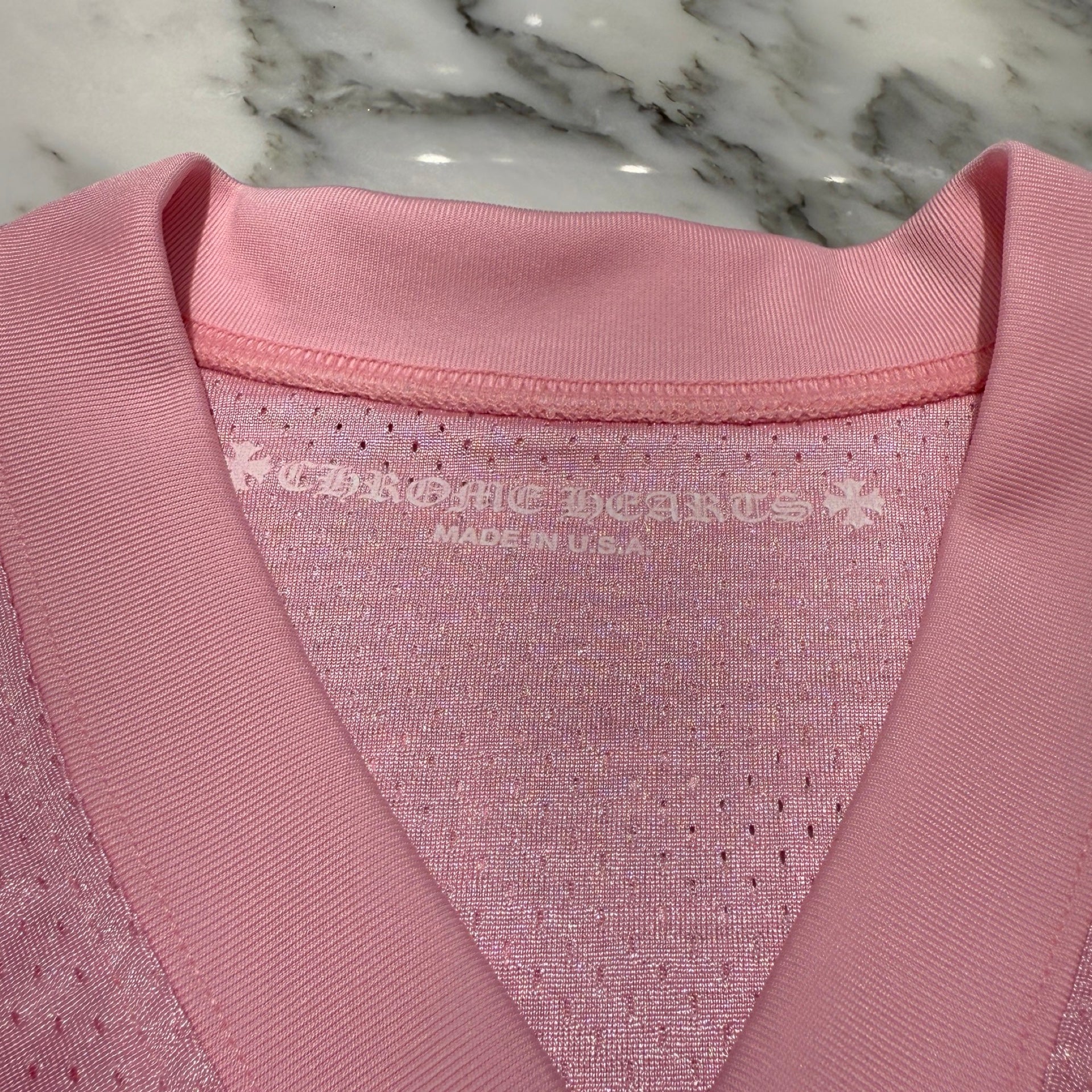 CHROME HEARTS 2024SS Mesh Warm Up Jersey "LOVE YOU" Size L クロムハーツ メッシュウォームアップ ジャージー "ラブユー" サイズL