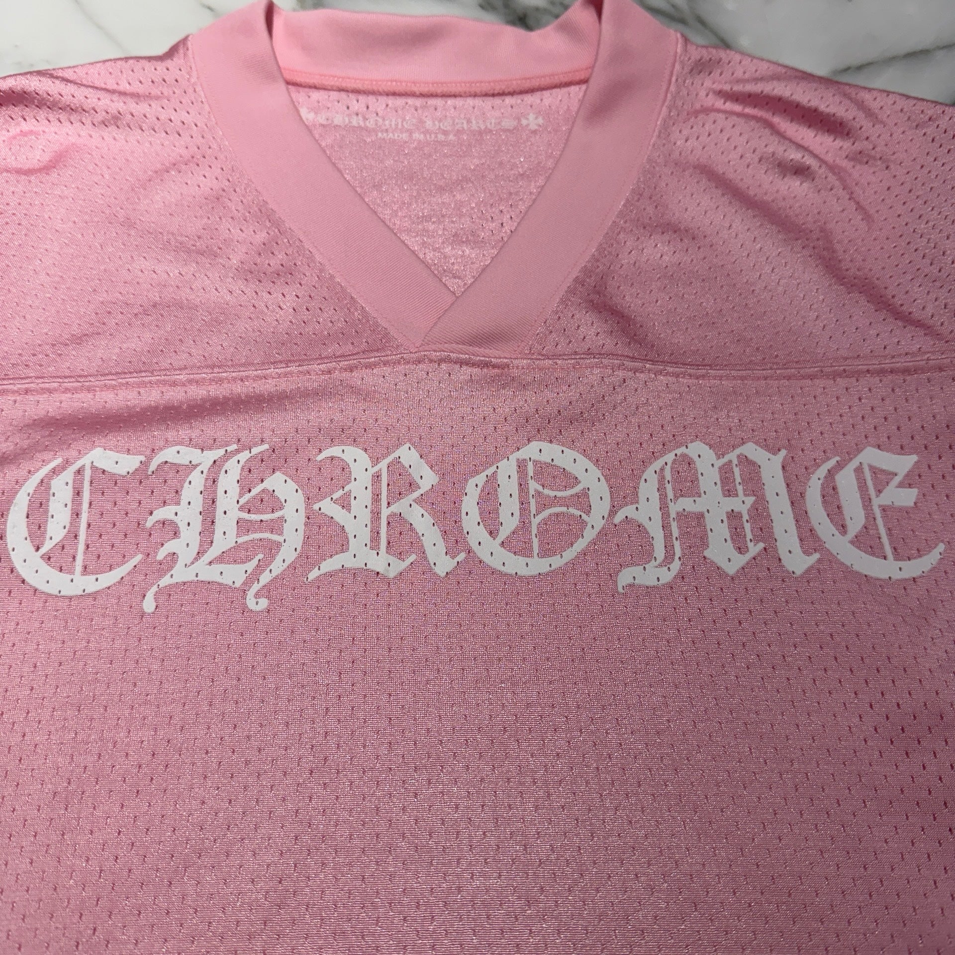 CHROME HEARTS 2024SS Mesh Warm Up Jersey "LOVE YOU" Size L クロムハーツ メッシュウォームアップ ジャージー "ラブユー" サイズL