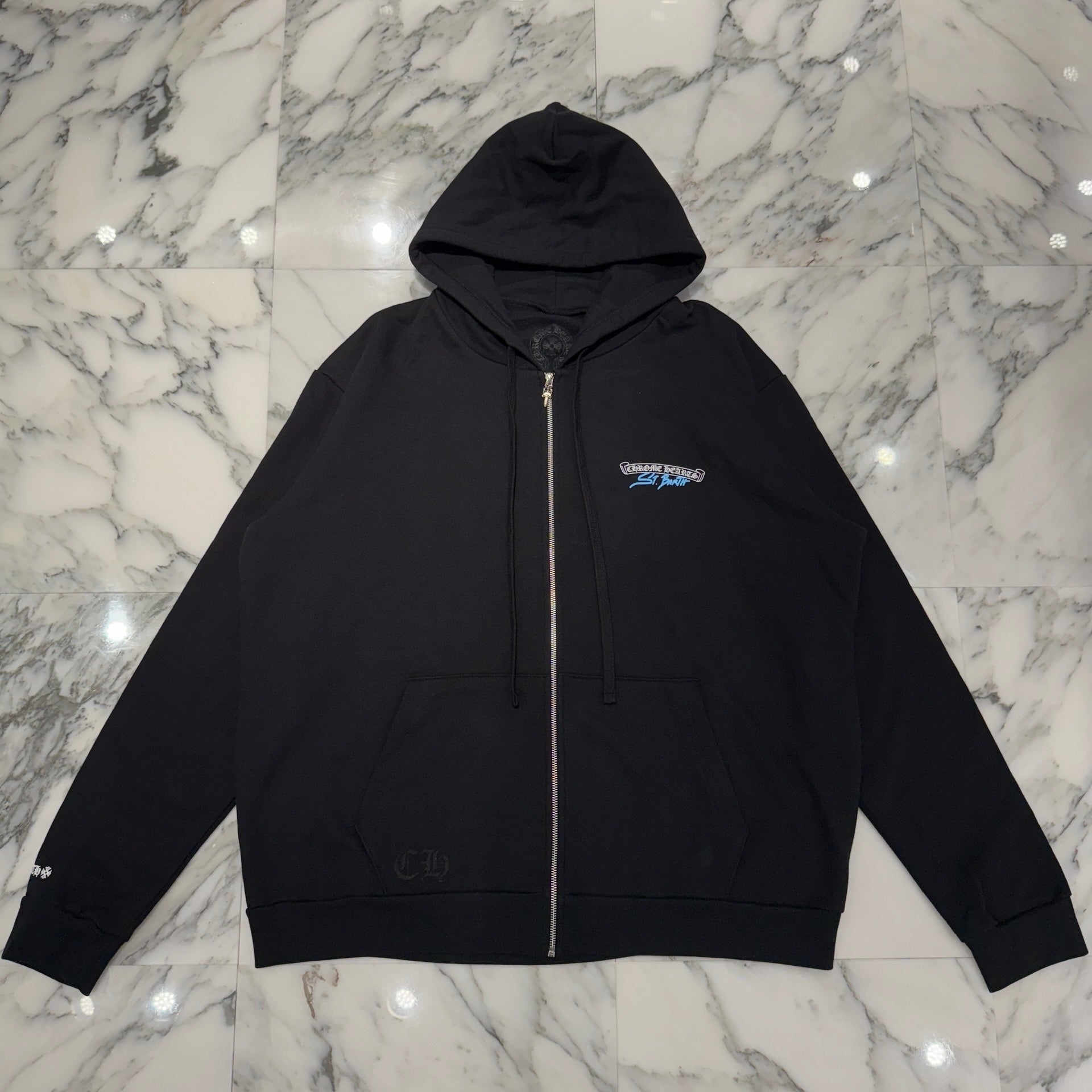 CHROME HEARTS St. Barth Limited Horseshoe Zip Up Hoodie Size XL