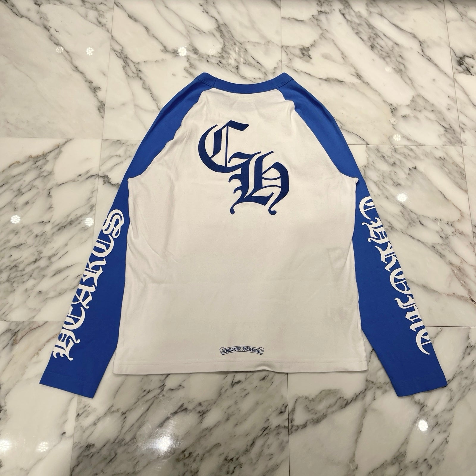 CHROME HEARTS CH Logo Print Horseshoe Raglan Long Sleeve Tee Size L クロムハーツ CHロゴプリント ホースシュー ラグラン ロングスリーブTシャツ サイズL