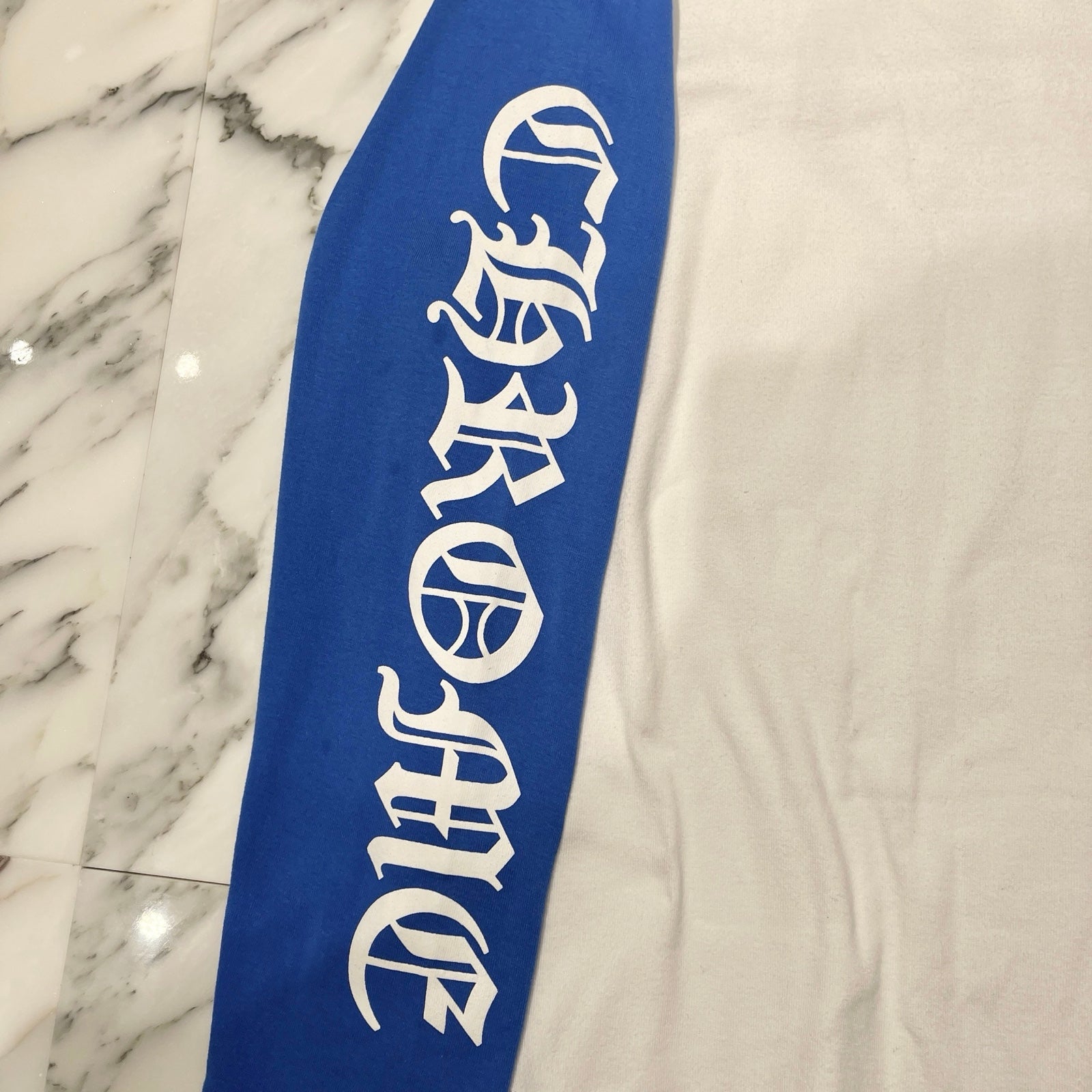 CHROME HEARTS CH Logo Print Horseshoe Raglan Long Sleeve Tee Size L クロムハーツ CHロゴプリント ホースシュー ラグランロングスリーブTシャツ サイズL