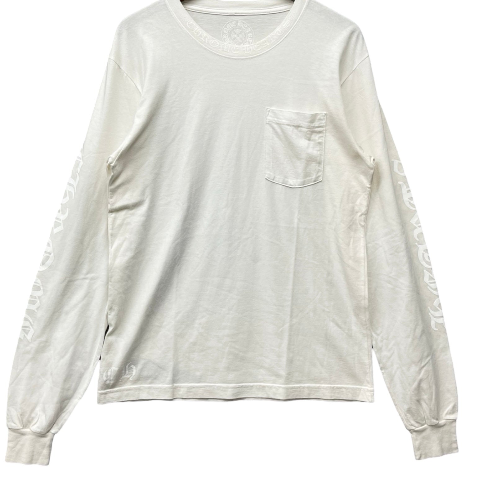 CHROME HEARTS Neck Logo Long Sleeve Tee Size M