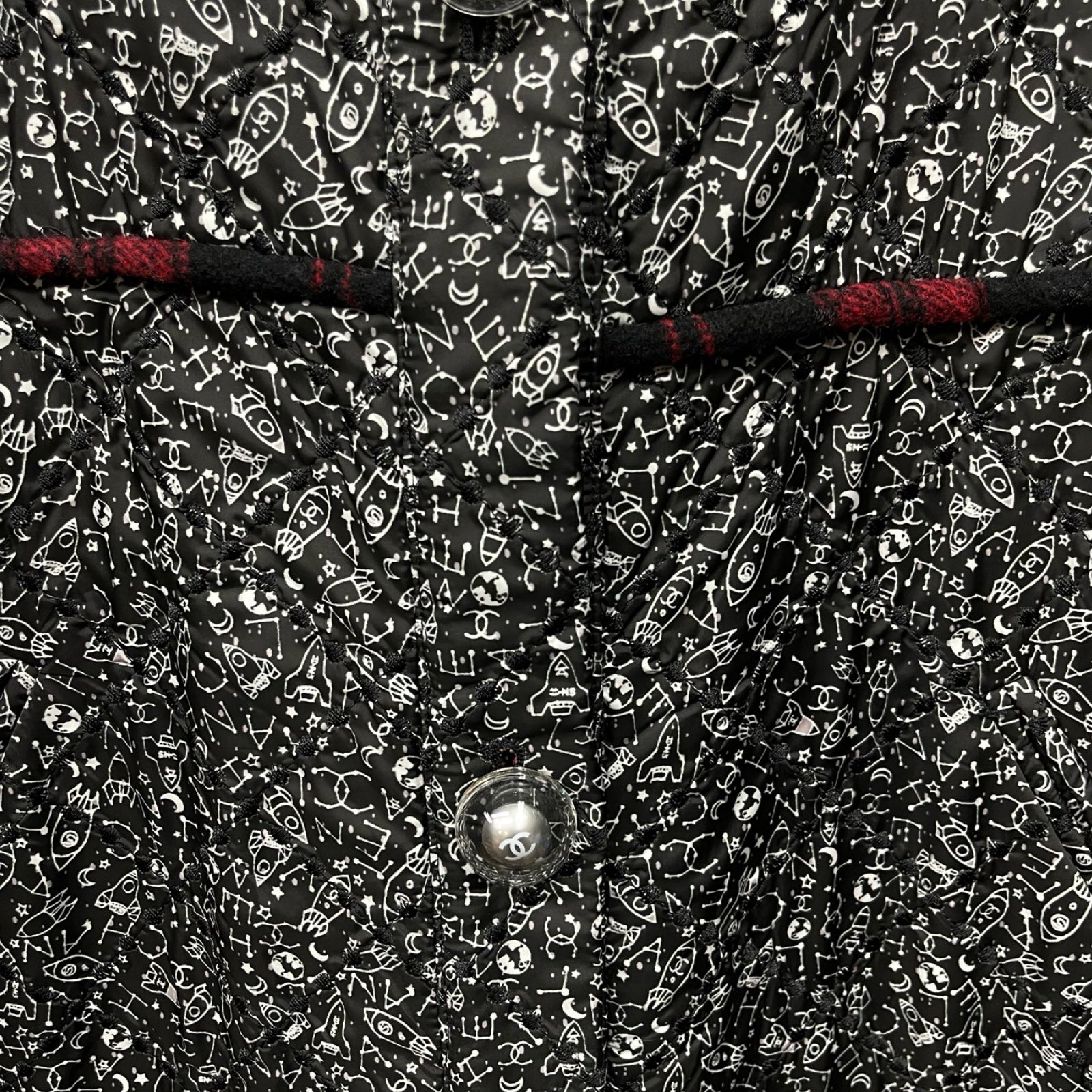 CHANEL Space Print Long Coat P57635V43570 MD336