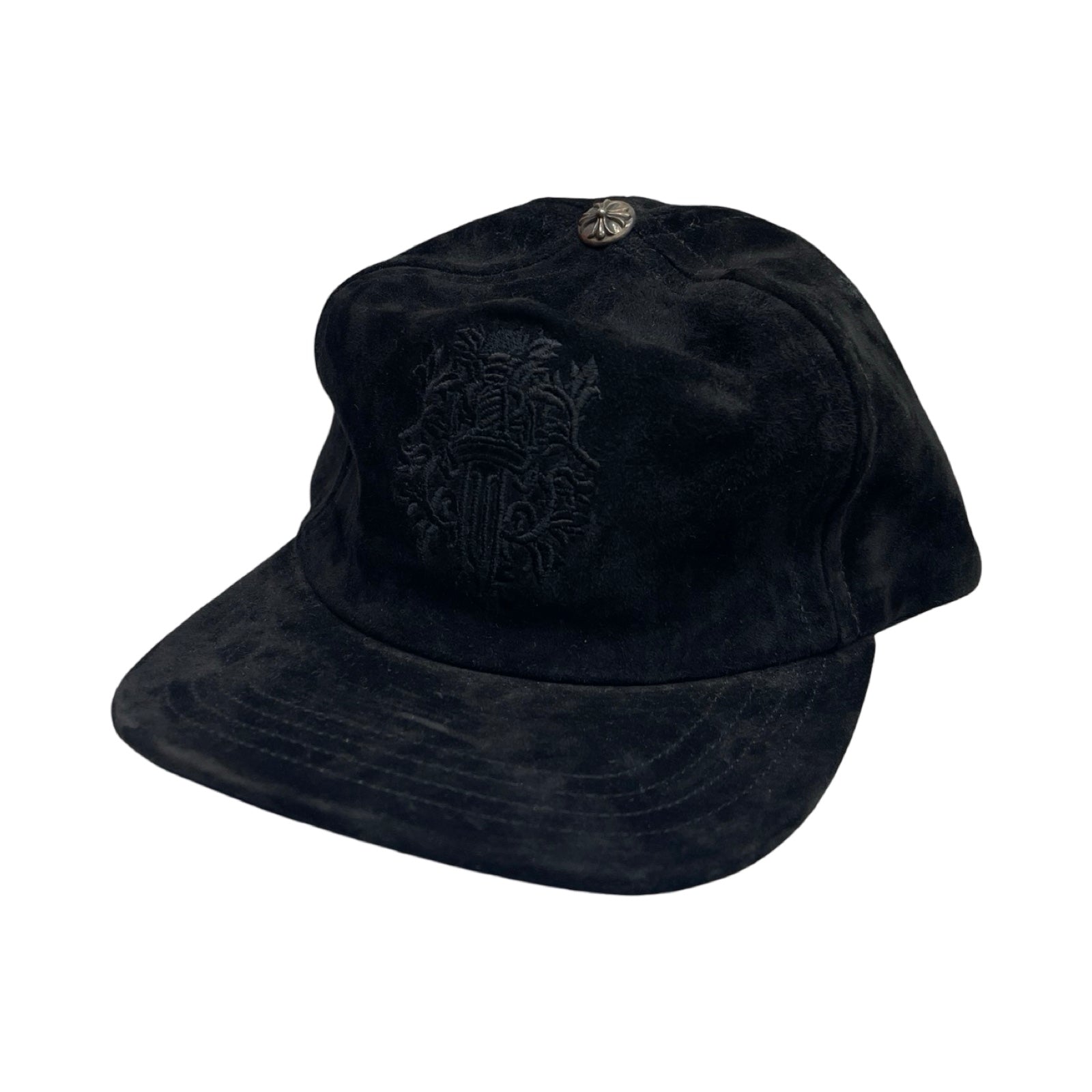 CHROME HEARTS Dagger SLOUCHY 5 PANEL Suede Leather Cap Size ONE SIZE（53-60）