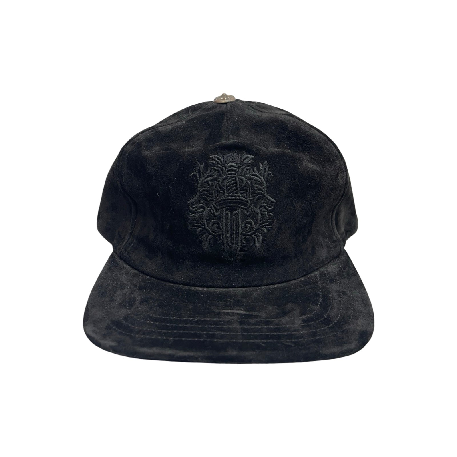 CHROME HEARTS Dagger SLOUCHY 5 PANEL Suede Leather Cap Size ONE SIZE（53-60）