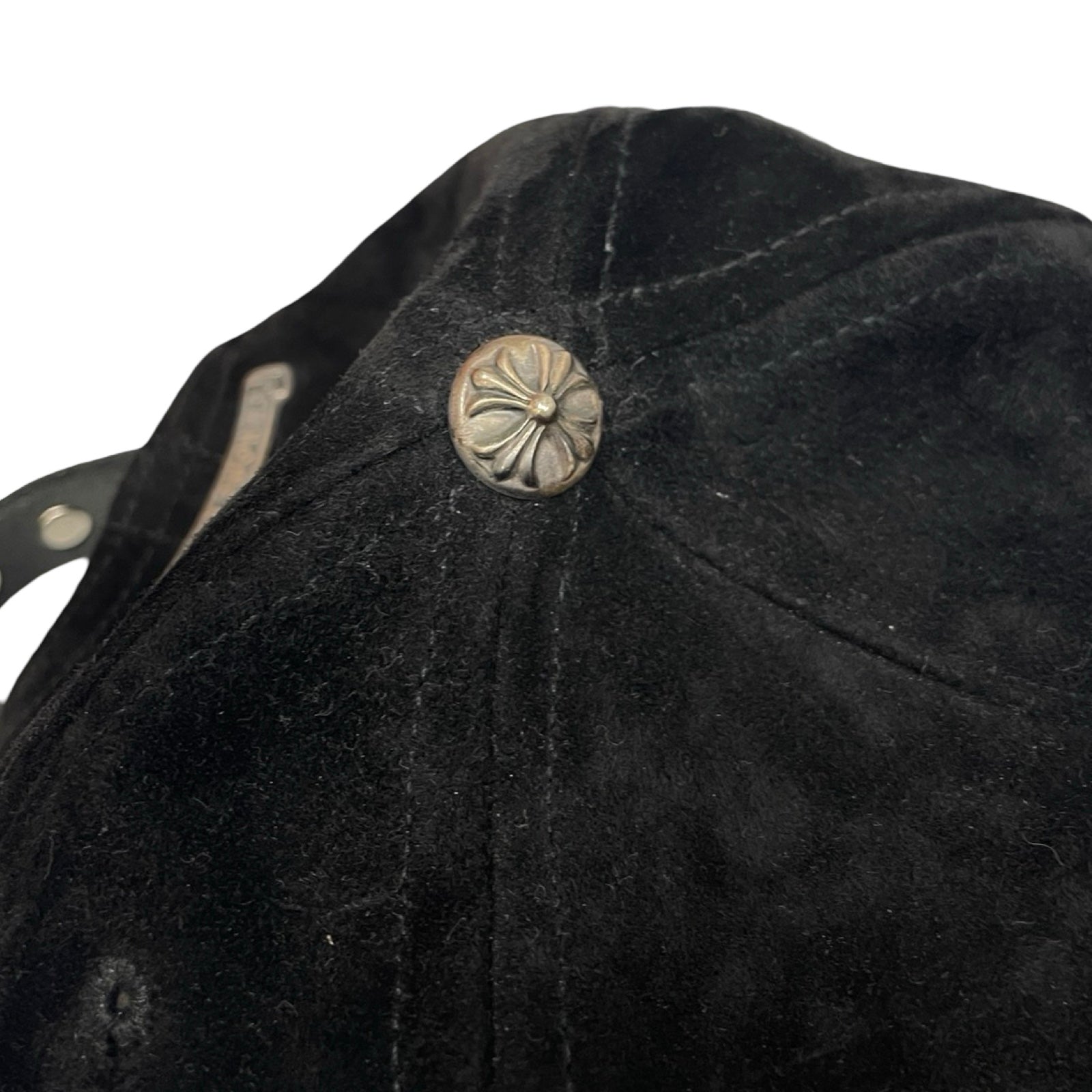CHROME HEARTS Dagger SLOUCHY 5 PANEL Suede Leather Cap Size ONE SIZE（53-60）