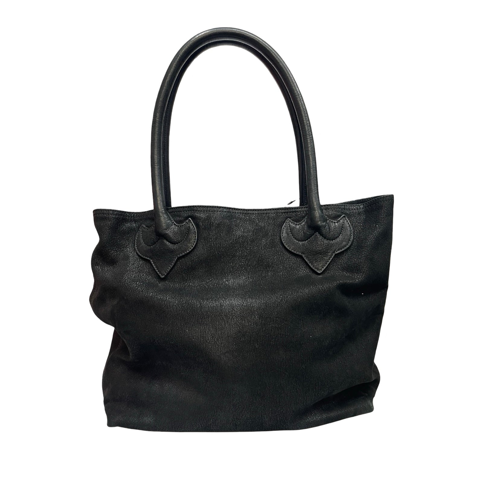 CHROME HEARTS 1 Cross Patch FS Destroy Leather Tote Bag