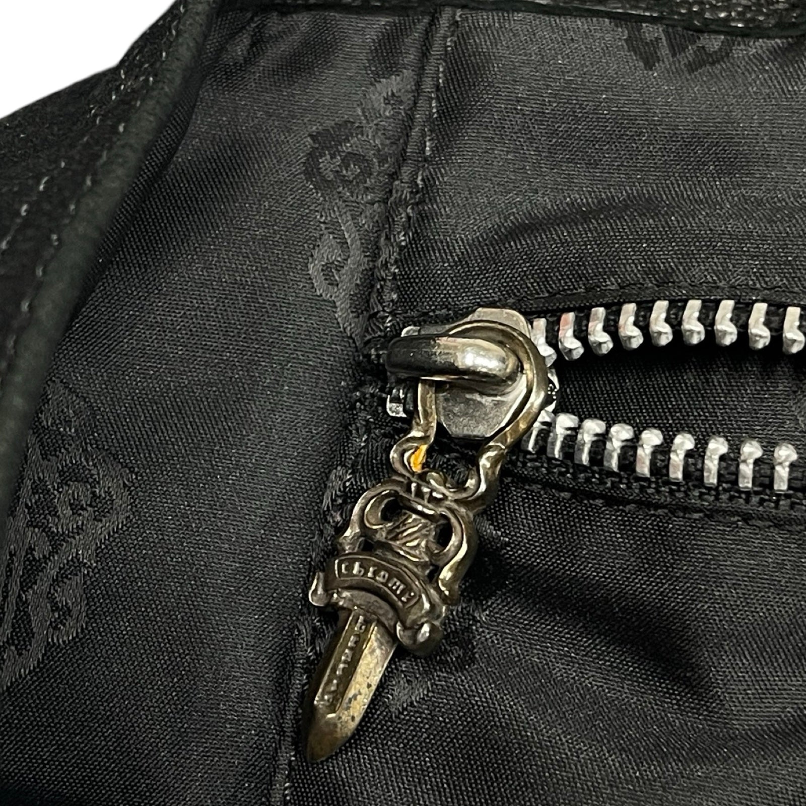 CHROME HEARTS 1 Cross Patch FS Destroy Leather Tote Bag