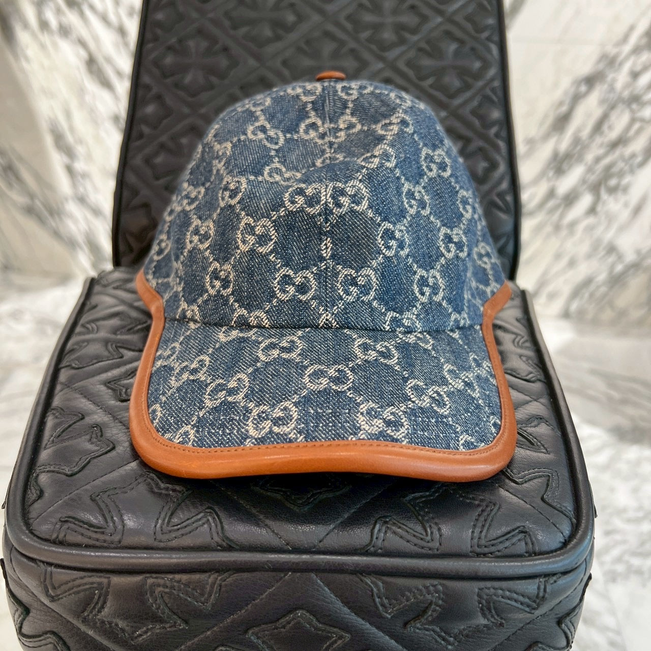 GUCCI 2022SS GG Denim Baseball Cap 656206 4HAC3 Size L(59cm) グッチ GGデニム ベースボールキャップ サイズL(59cm)
