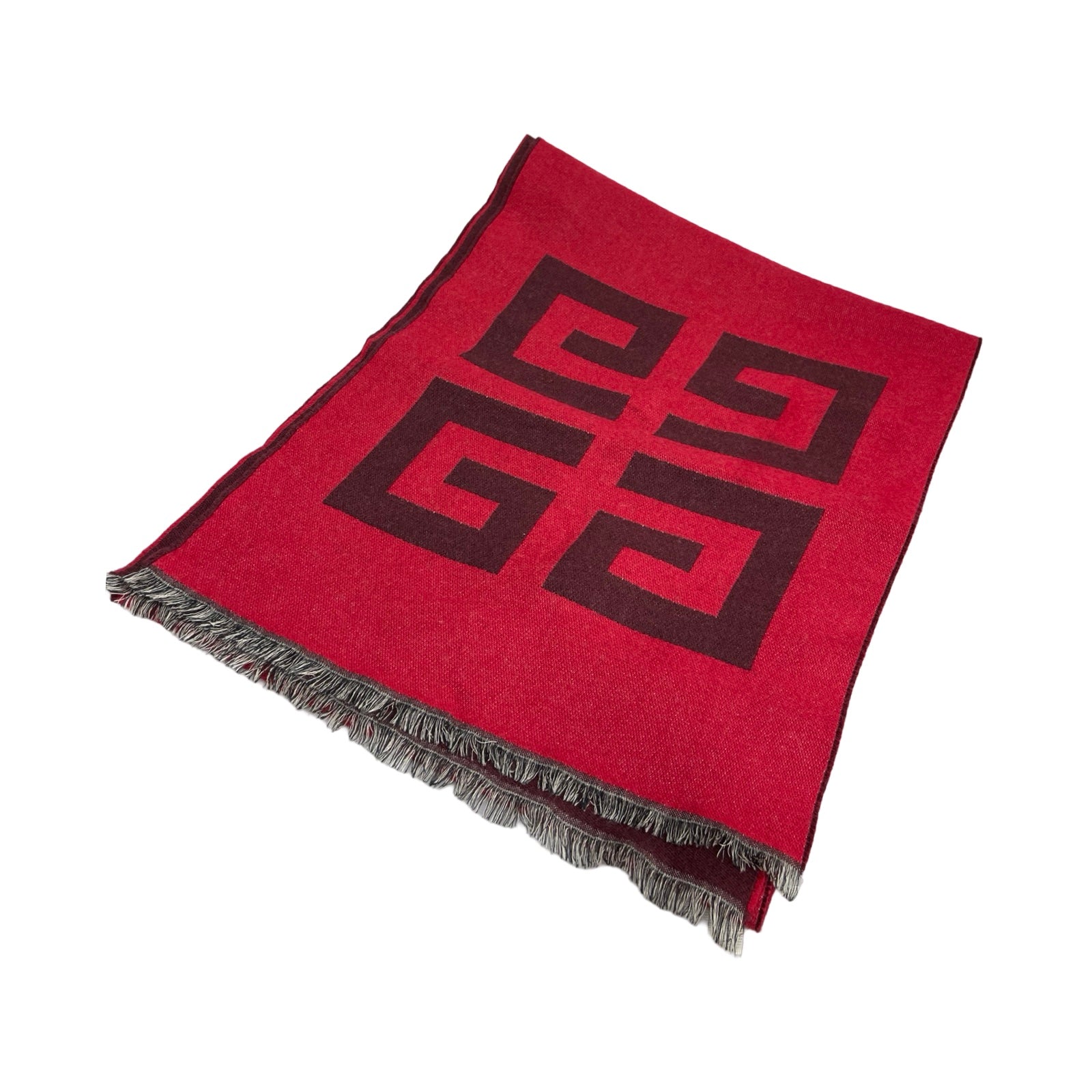 GIVENCHY 4D Logo Print Wool & Silk Scarf 3518GVJ 1758