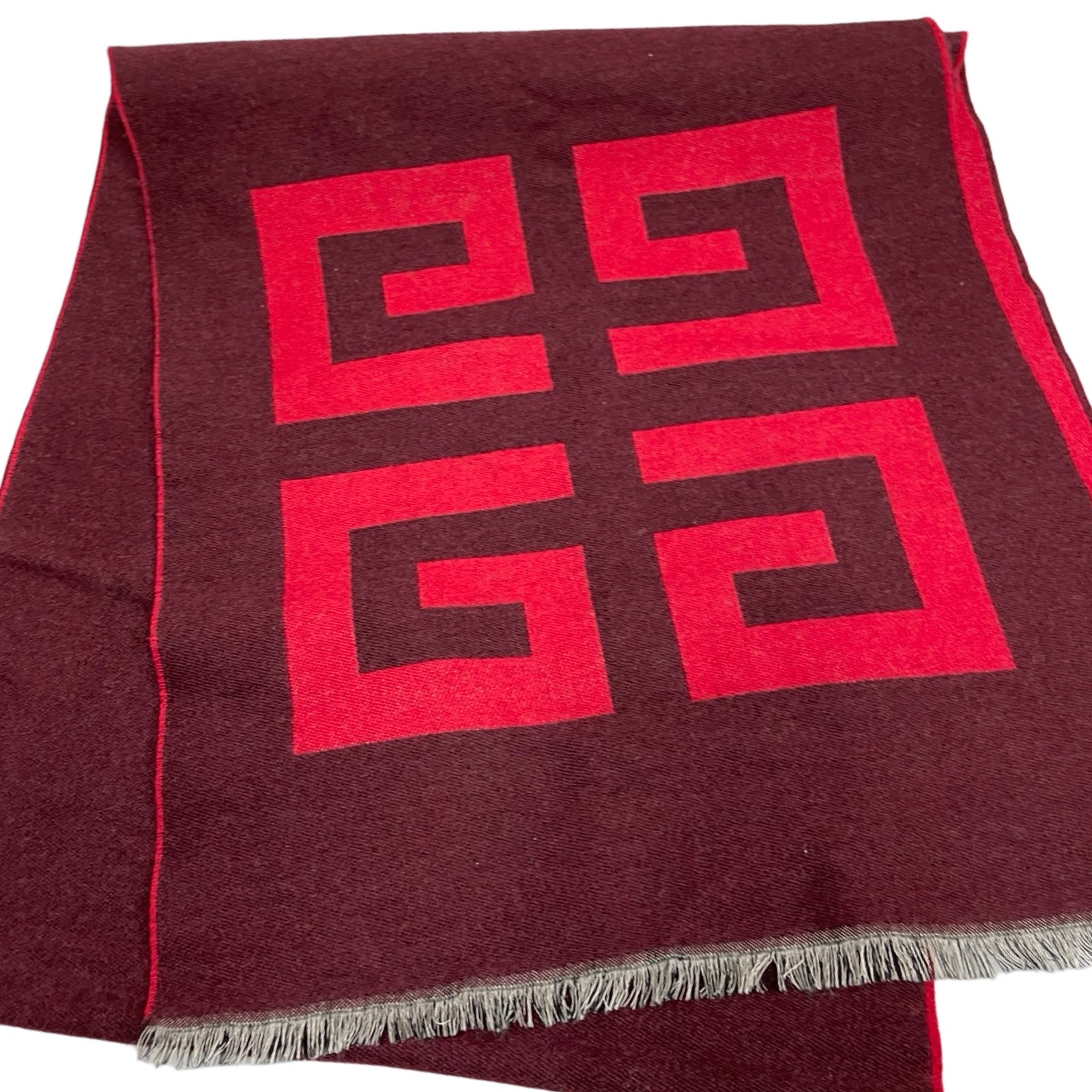 GIVENCHY 4D Logo Print Wool & Silk Scarf 3518GVJ 1758