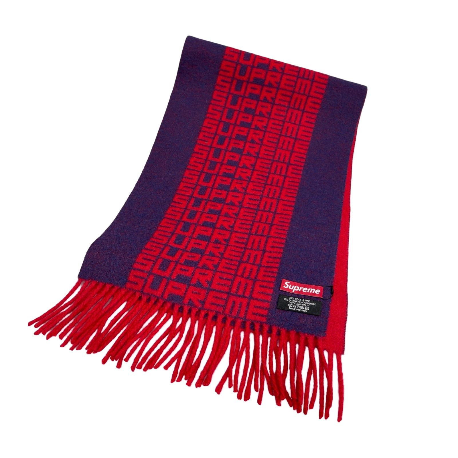 Supreme 2018AW Logo Repeat Wool Scarf