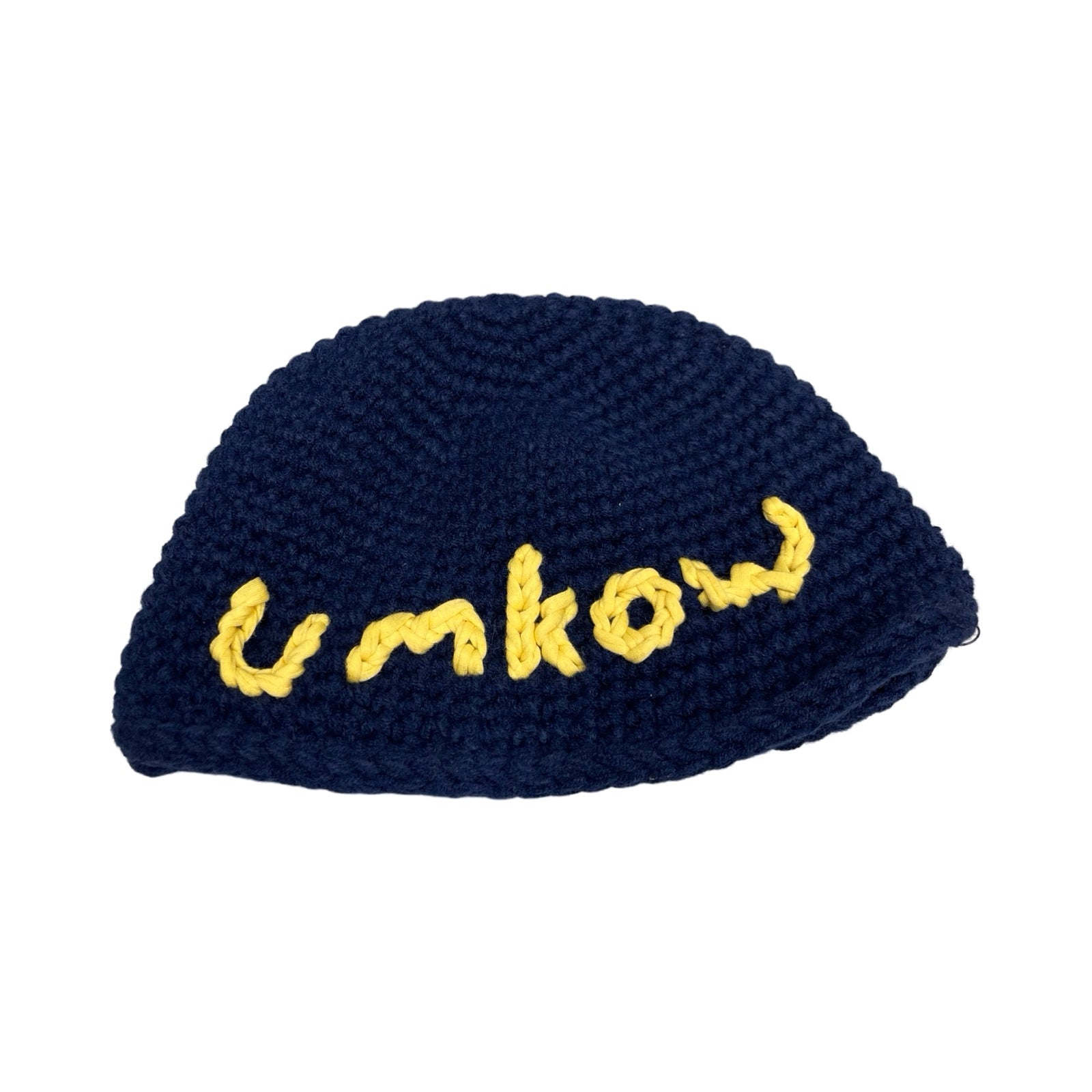 UMKOW 2024AW Hand-Crocheted Logo Beanie Size FREE