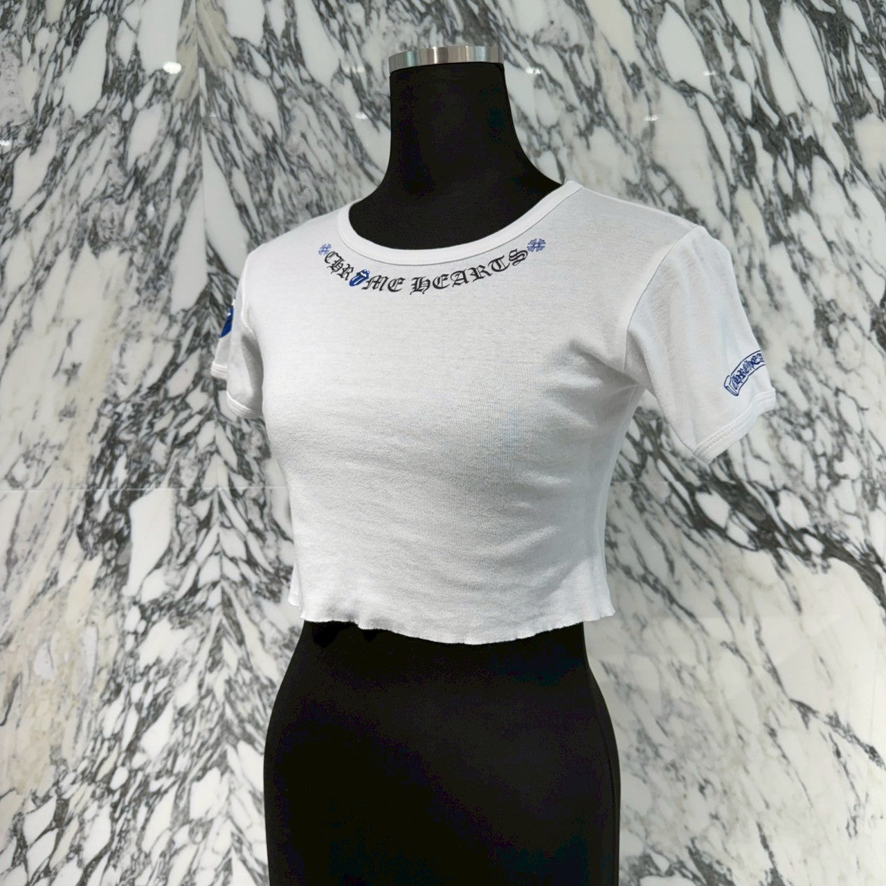 CHROME HEARTS × The Rolling Stones Lip & Tongue Neck Logo Tee Size ONE SIZE（68-112） クロムハーツ×ローリングストーンズ リップアンドタンネックロゴ Tシャツ サイズONE SIZE（68-112）