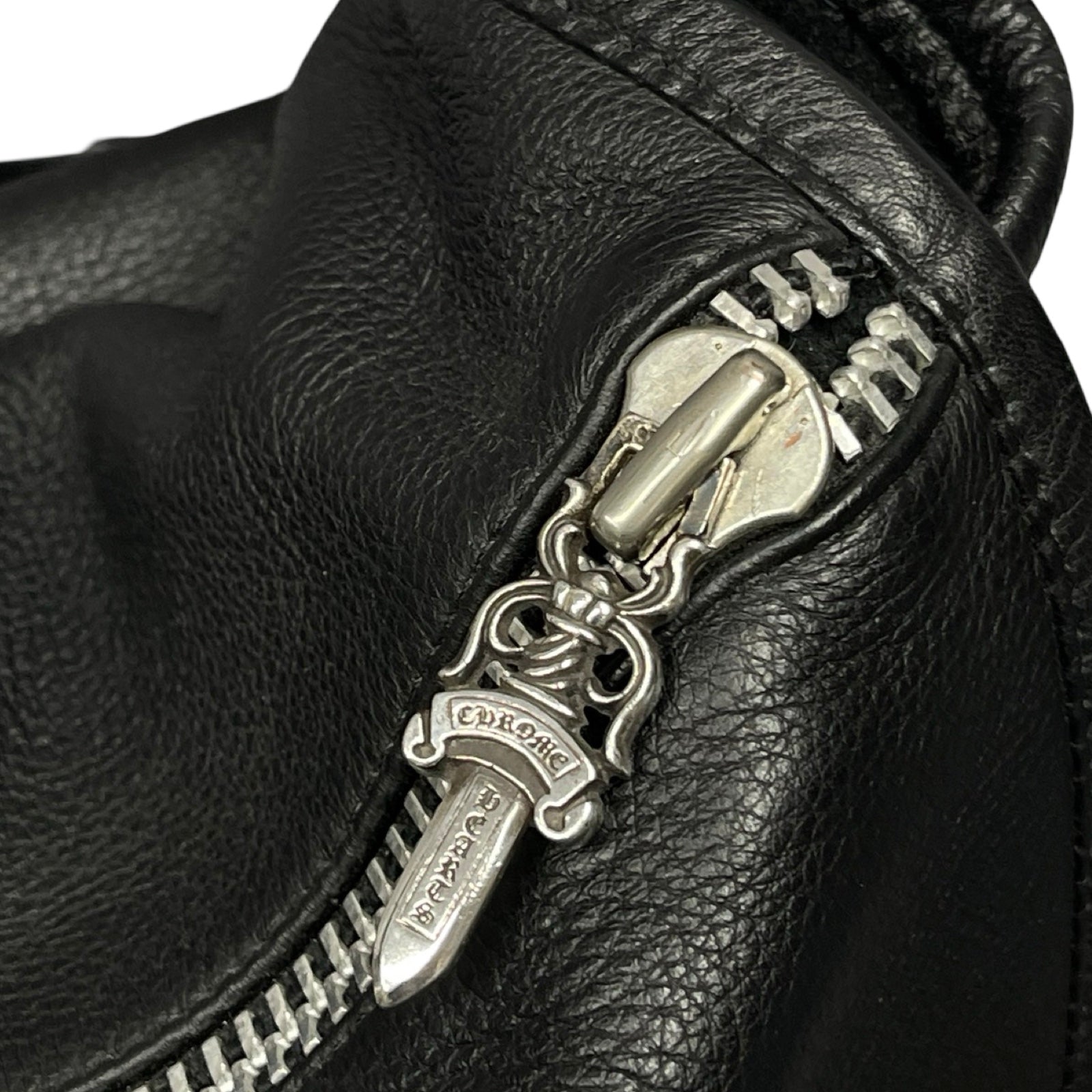 CHROME HEARTS Gunslinger Strap Leather Messenger Shoulder Bag