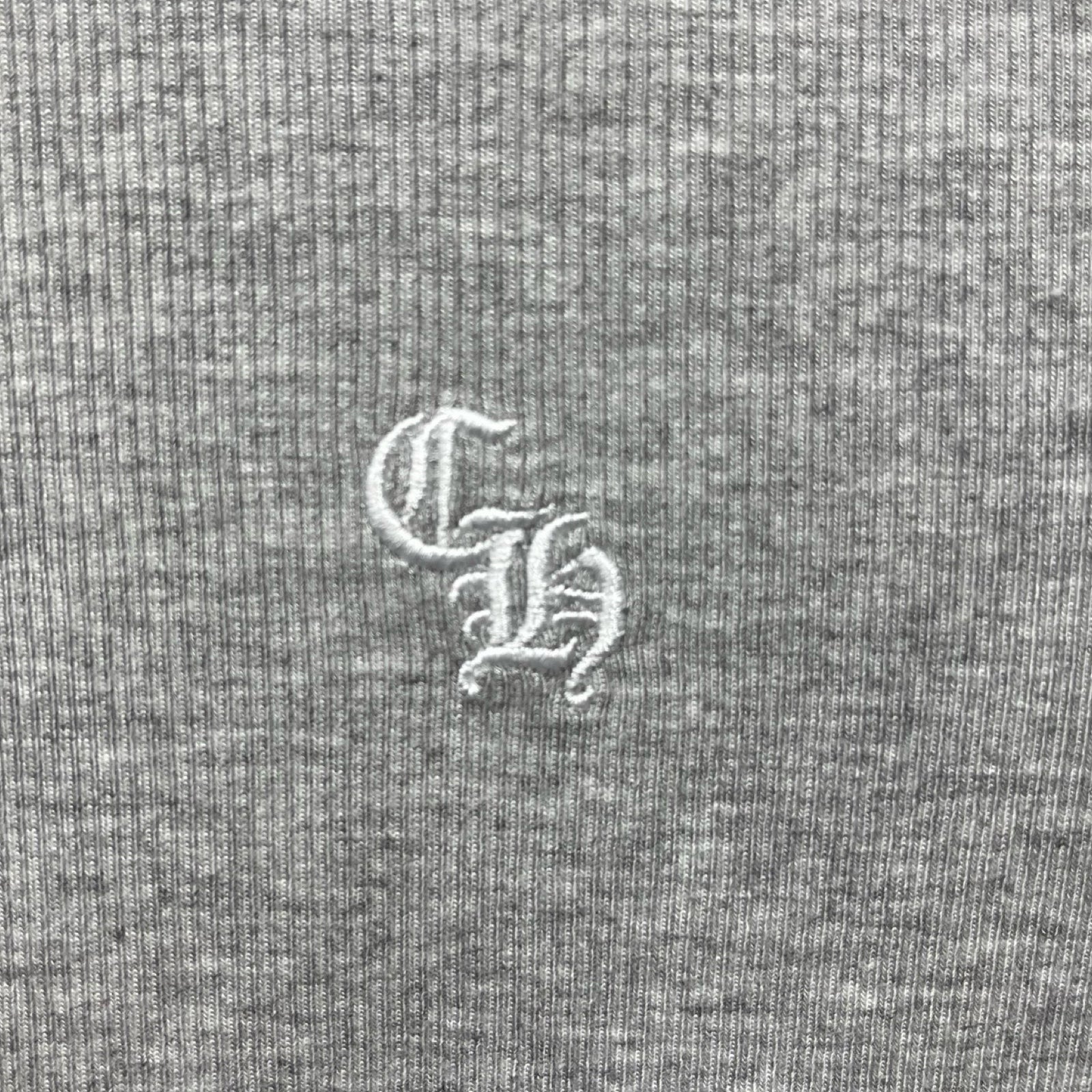 CHROME HEARTS Y NOT Slim Fit CH Logo Embroidery Thermal Rayon L/S Tee Size S
