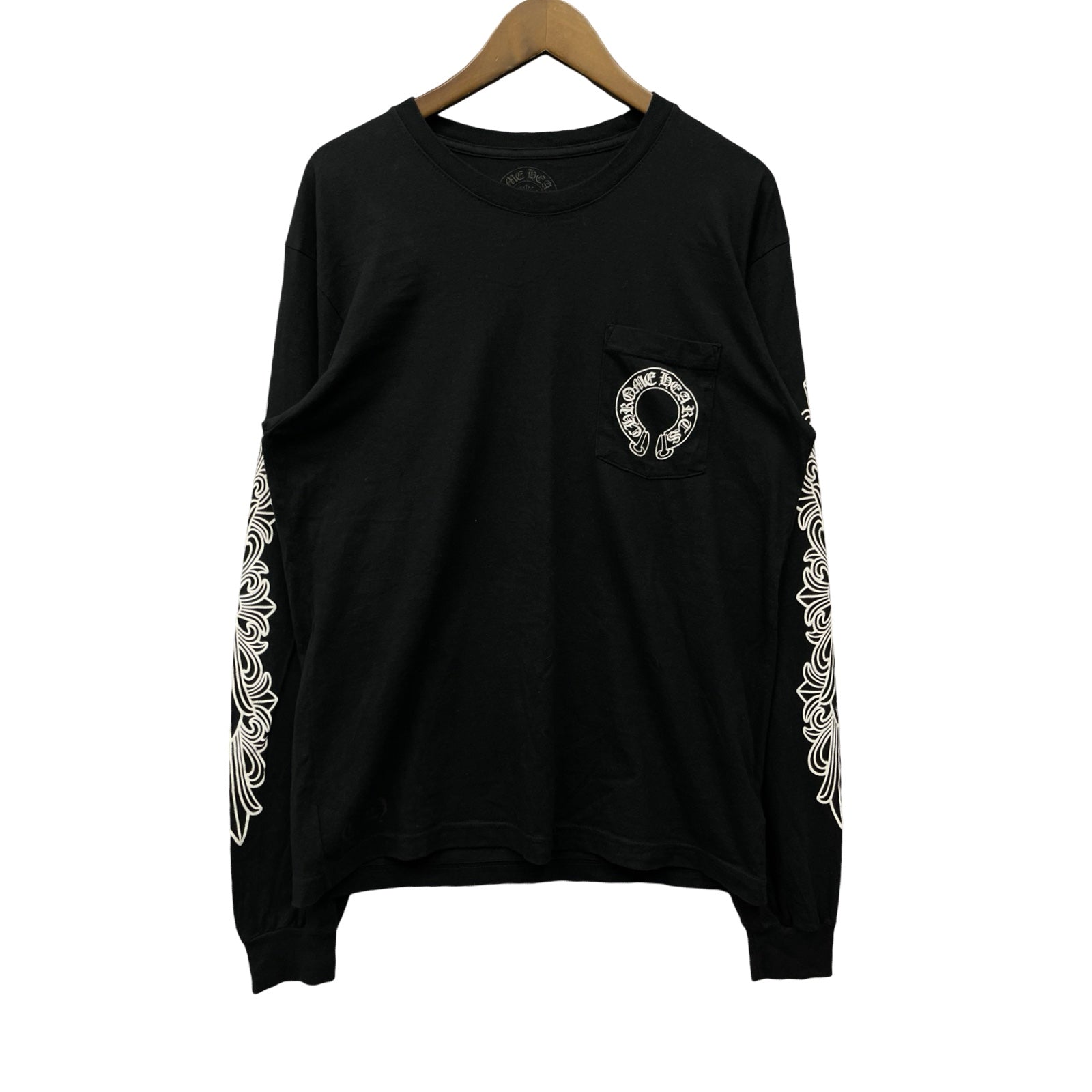 CHROME HEARTS Back FUCK YOU Horseshoe Long Sleeve Tee Size L