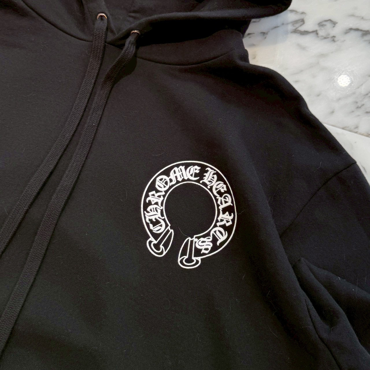 CHROME HEARTS Floral Cross Horseshoe Pullover Hoodie Size L クロムハーツ フローラルクロス ホースシュー プルオーバーフーディ サイズL