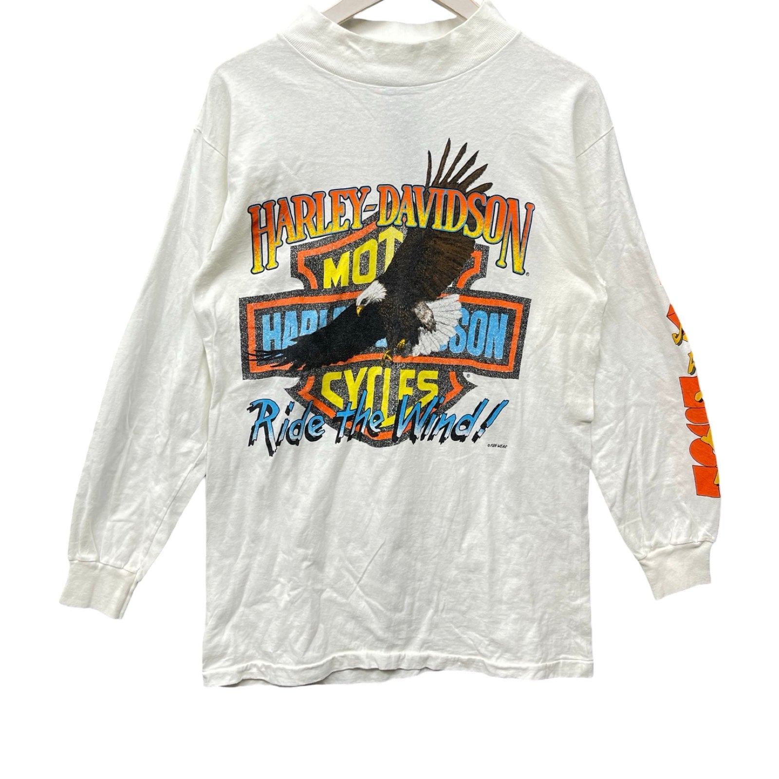 Vintage 00's Harley-Davidson "RIDE THE WIND" Turtle Neck L/S Tee Size M