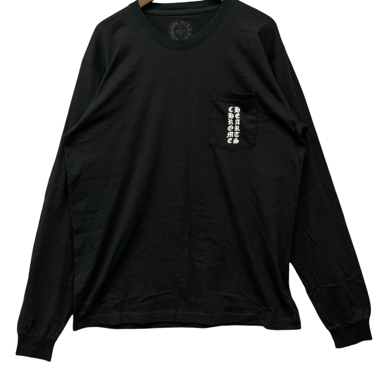 CHROME HEARTS CH Plus Vertical Logo Long Sleeve Tee Size XL