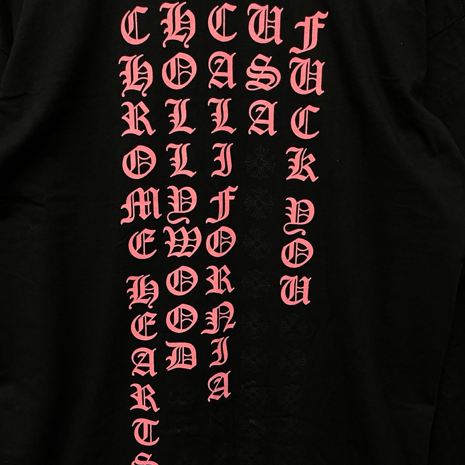 CHROME HEARTS CH Plus Vertical Logo Long Sleeve Tee Size XL