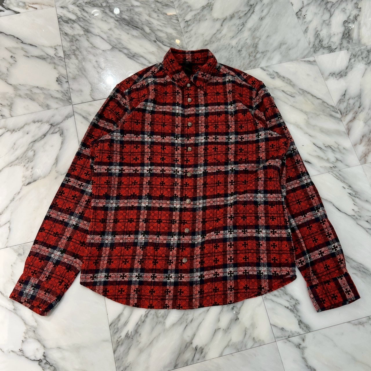 CHROME HEARTS Loose Ends Check Shirt Size XL クロムハーツ ルーズエンド チェックシャツ サイズXL