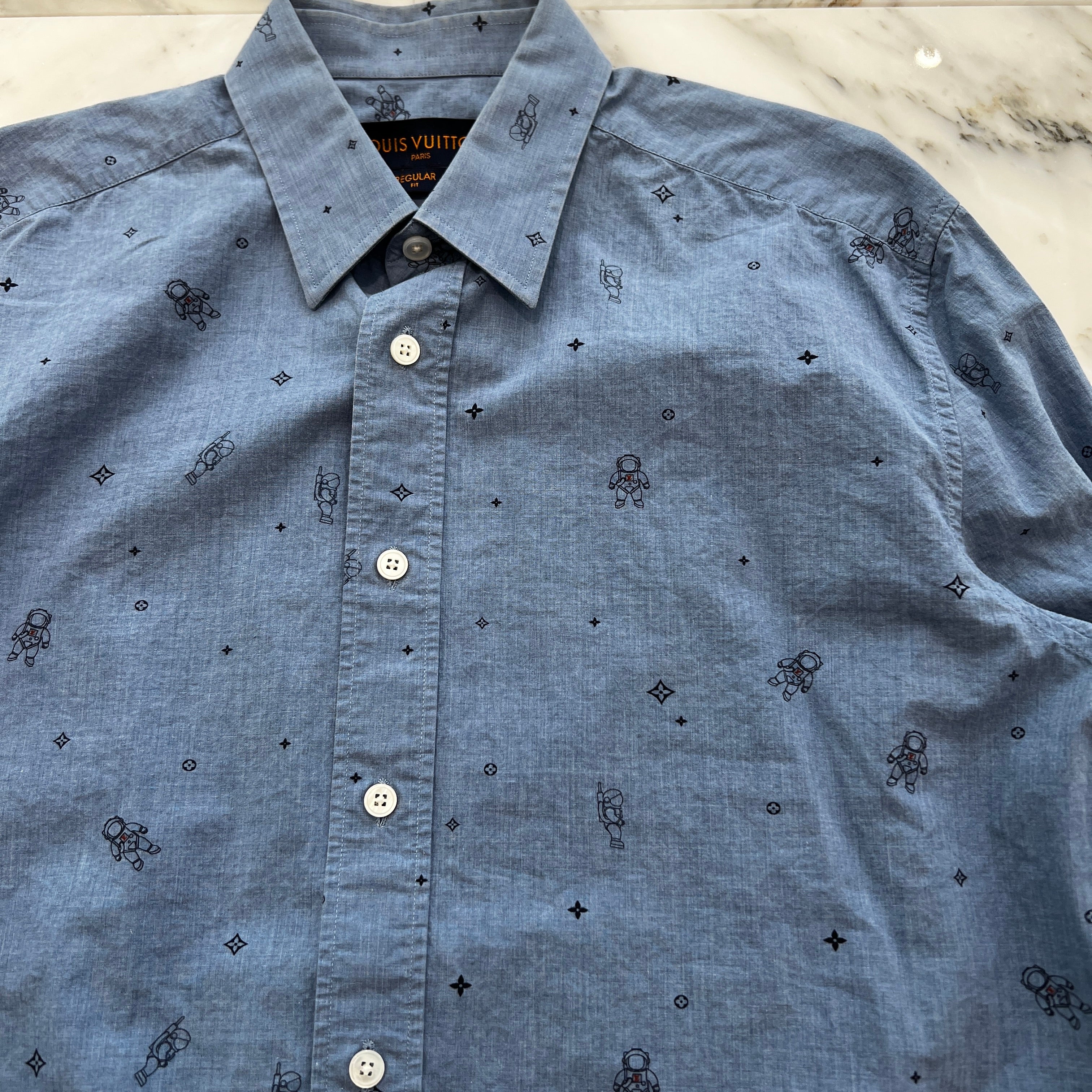 LOUIS VUITTON 2019SS Space Pilot Print Shirt Size M ルイヴィトン スペースパイロット プリント シャツ ブラウス サイズM