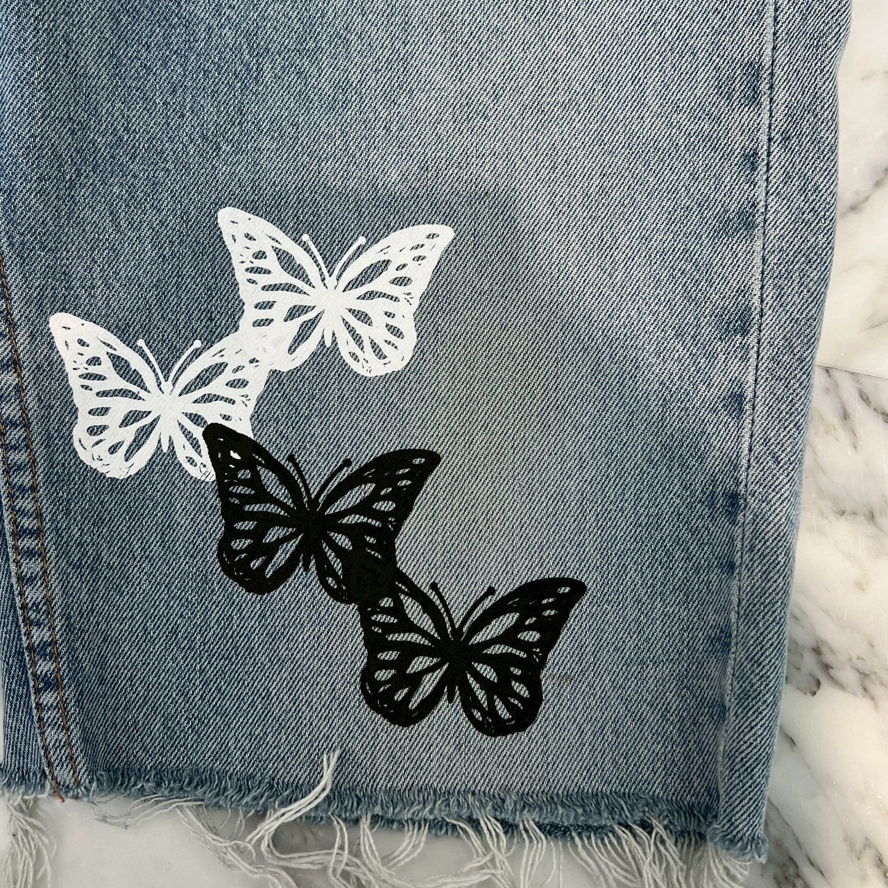 ABOUT DREAMS Butterfly Denim Shorts Size W32 × L30 アバウトドリームズ バタフライ デニムショーツ サイズ W32 × L30