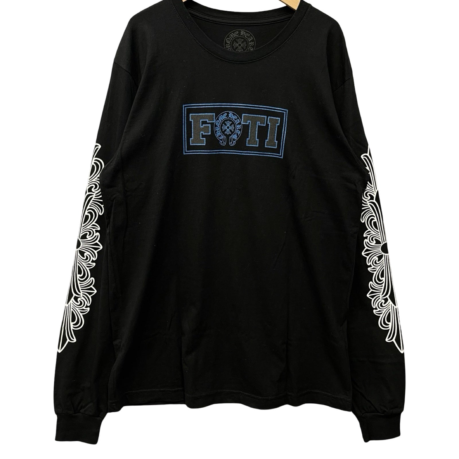 CHROME HEARTS FOTI MAHALIA Floral Cross Long Sleeve Tee Size L