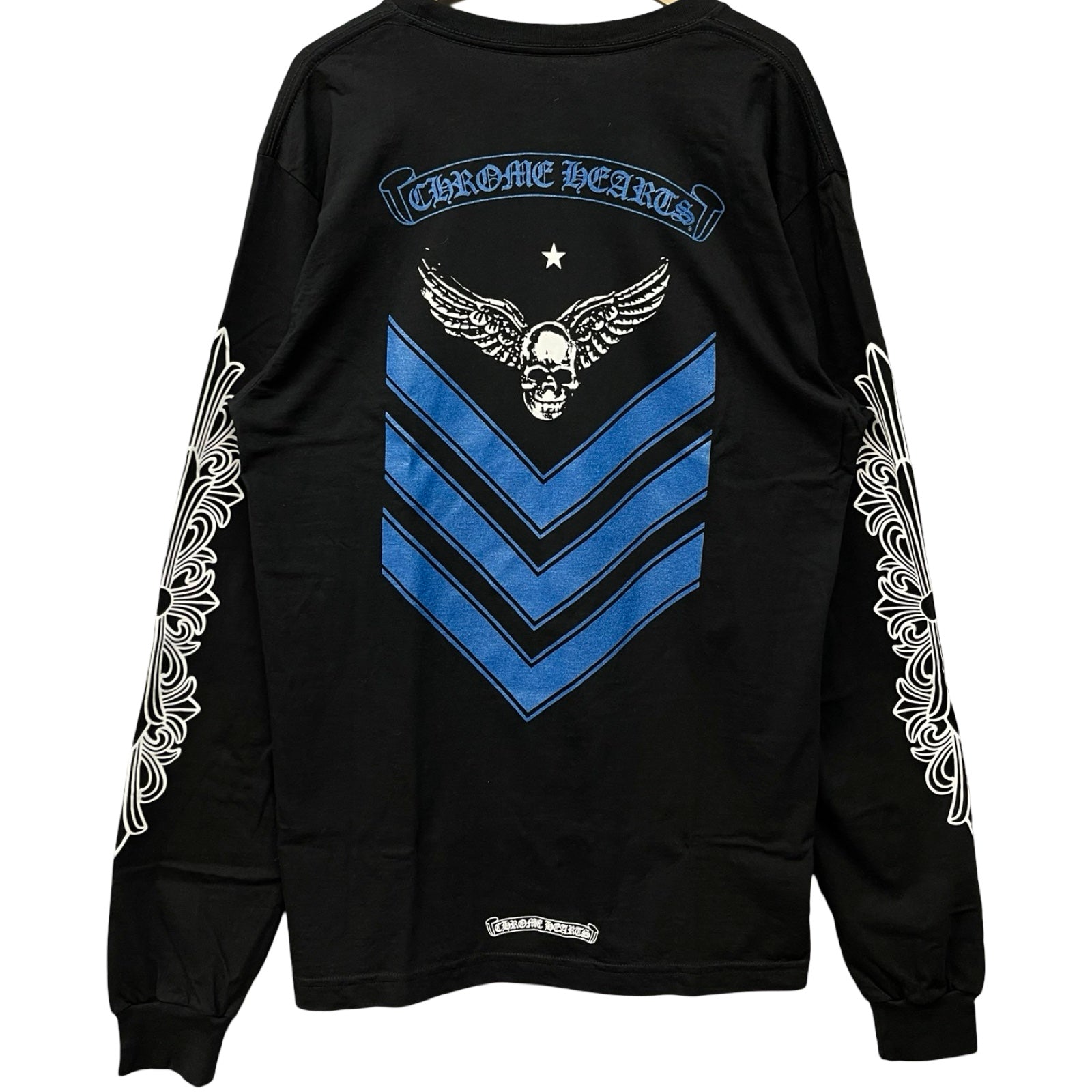 CHROME HEARTS FOTI MAHALIA Floral Cross Long Sleeve Tee Size L