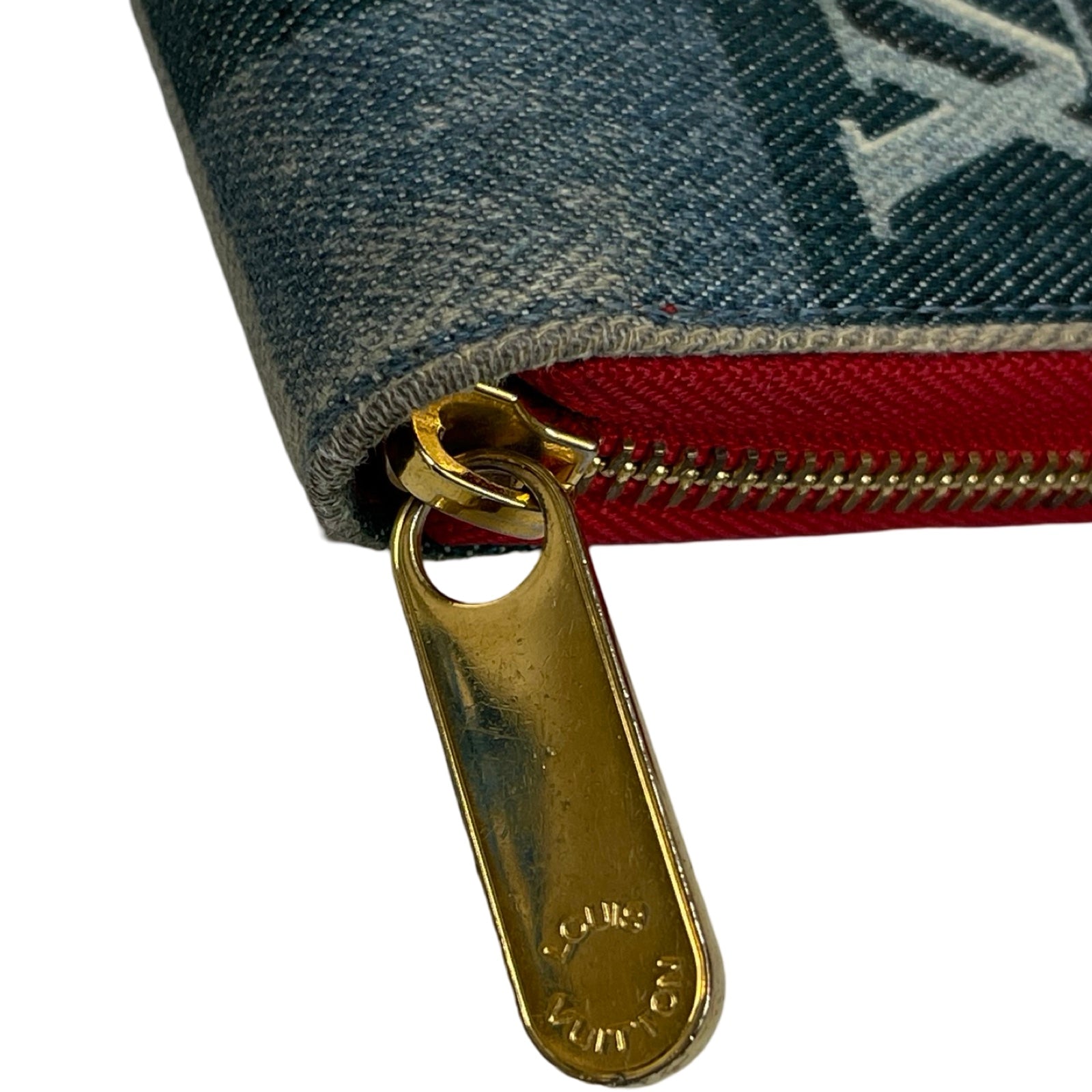LOUIS VUITTON 2020SS Monogram Denim Square Patch Work Zippy Wallet M44938