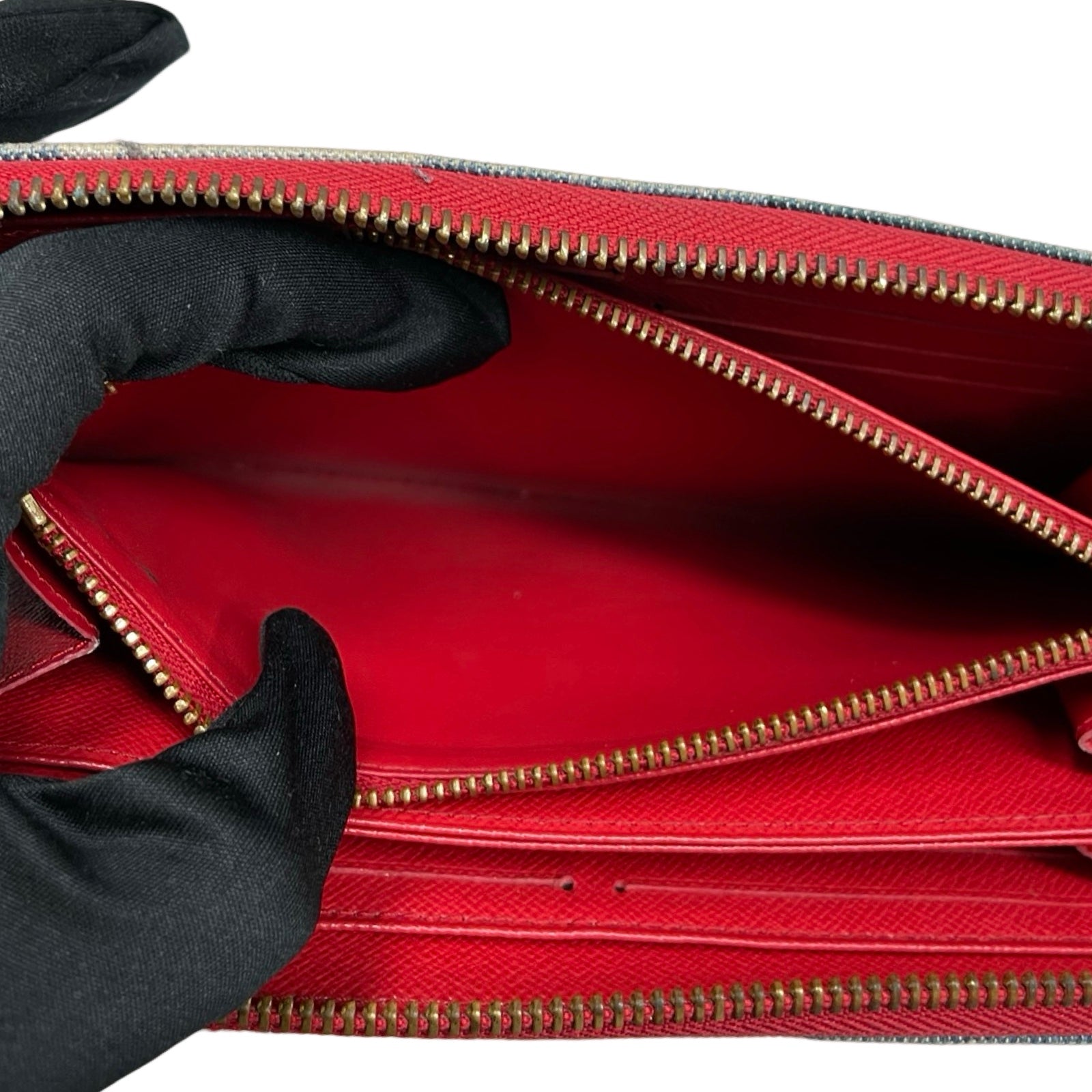 LOUIS VUITTON 2020SS Monogram Denim Square Patch Work Zippy Wallet M44938