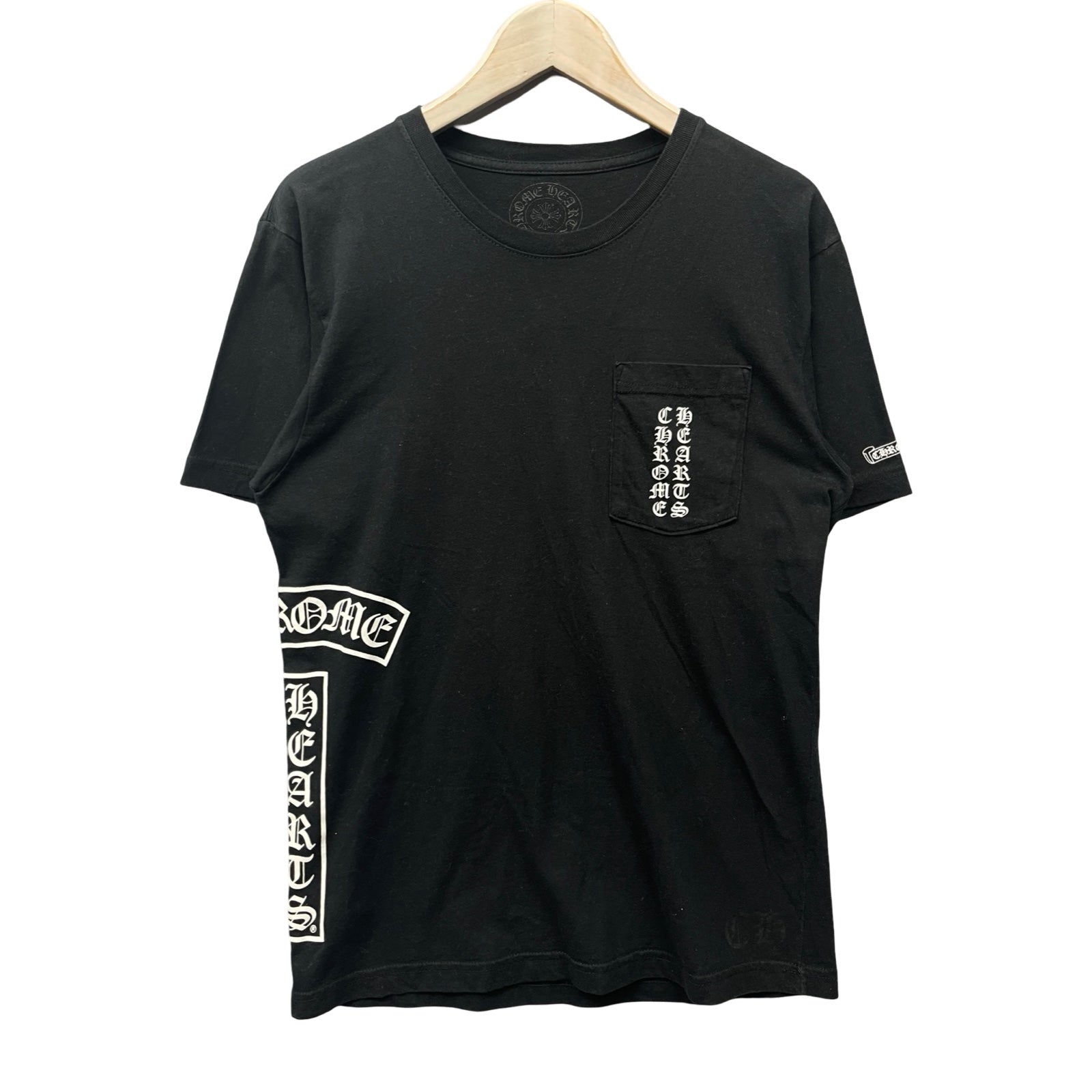 CHROME HEARTS Vertical Logo Horseshoe Tee Size M