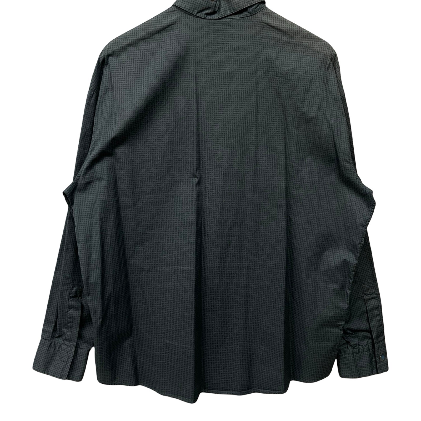 HERMES Flower Monogram Cotton Shirt Size 39-15 1/2