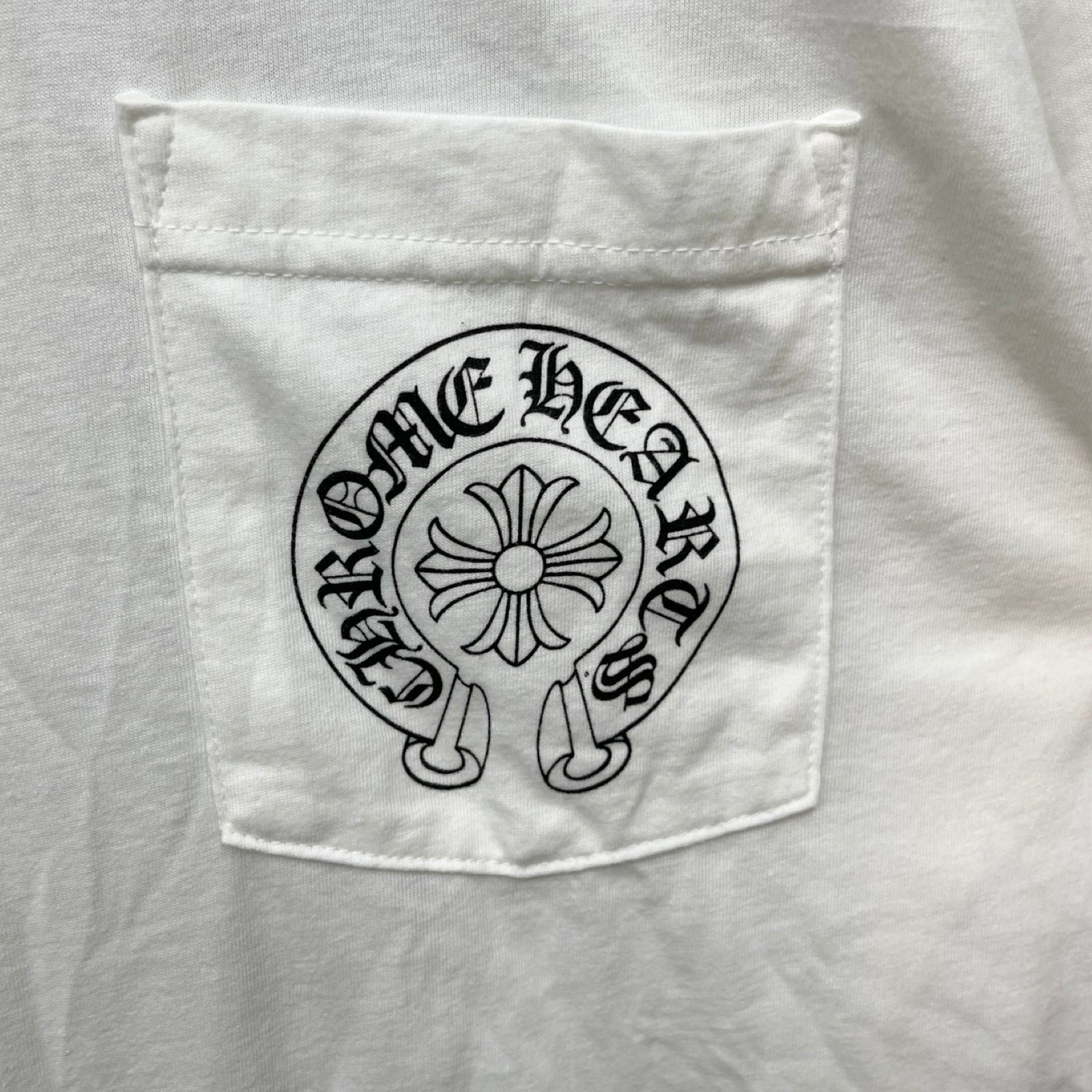 CHROME HEARTS Neck Logo Gradation Horseshoe Long Sleeve Tee Size M