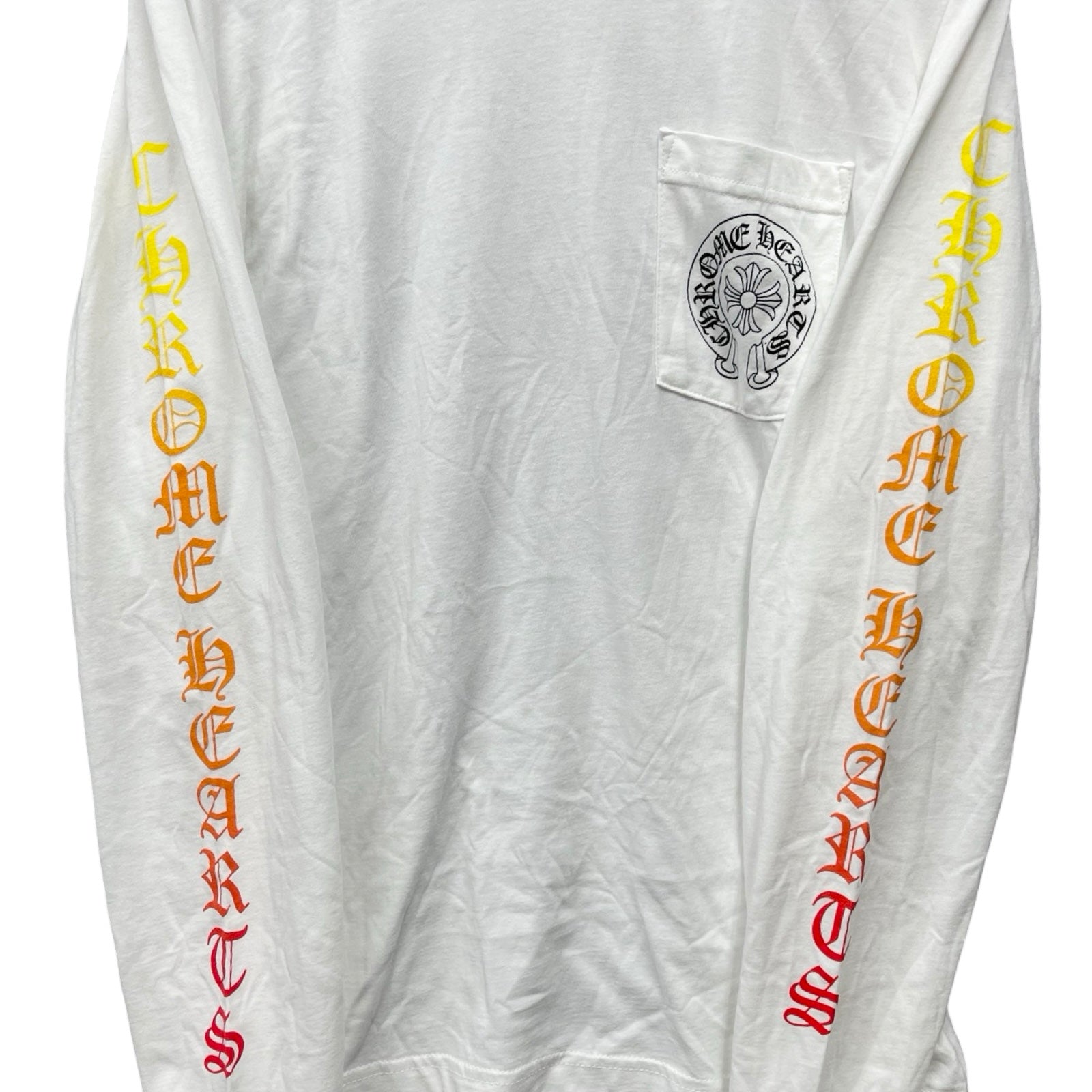 CHROME HEARTS Neck Logo Gradation Horseshoe Long Sleeve Tee Size M