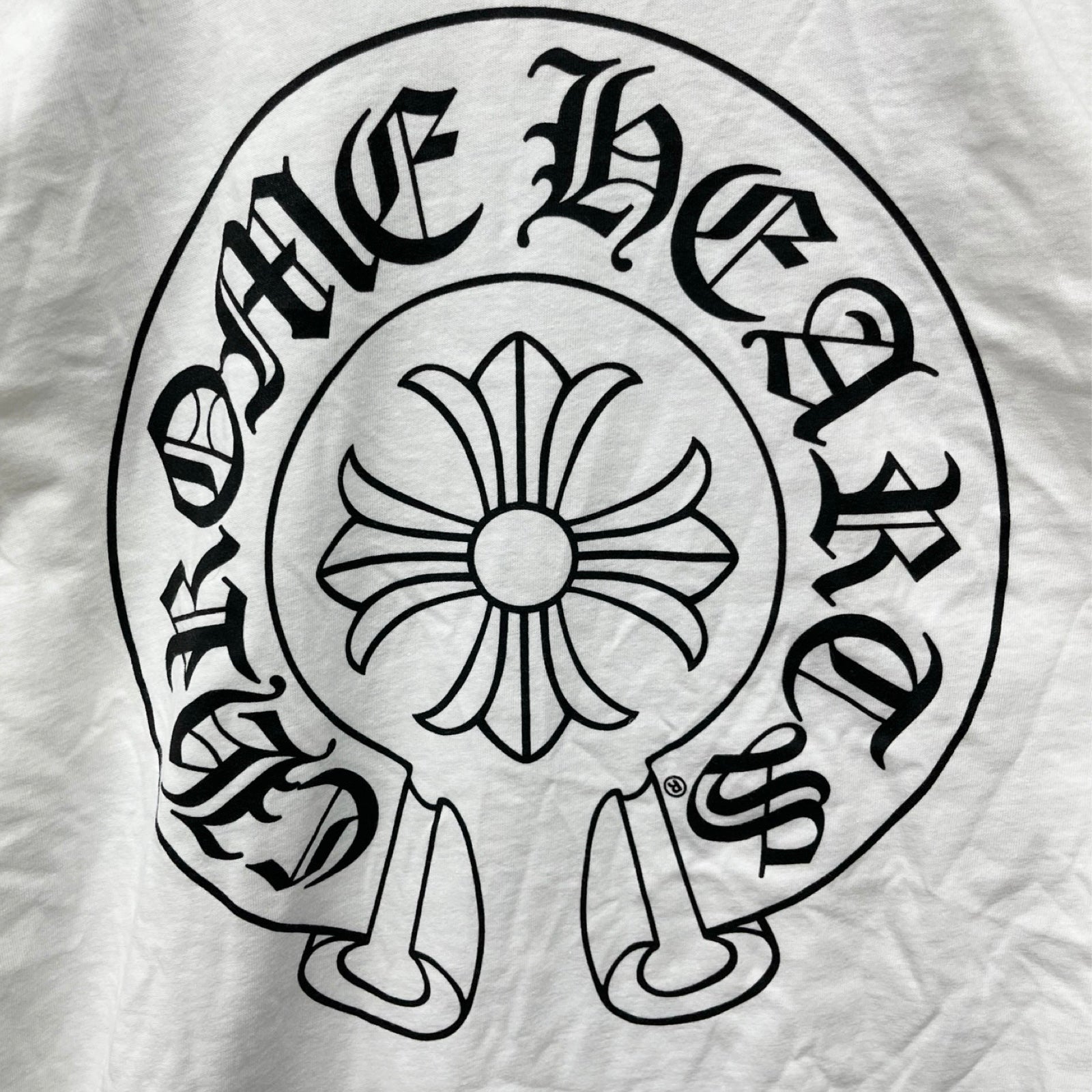 CHROME HEARTS Neck Logo Gradation Horseshoe Long Sleeve Tee Size M