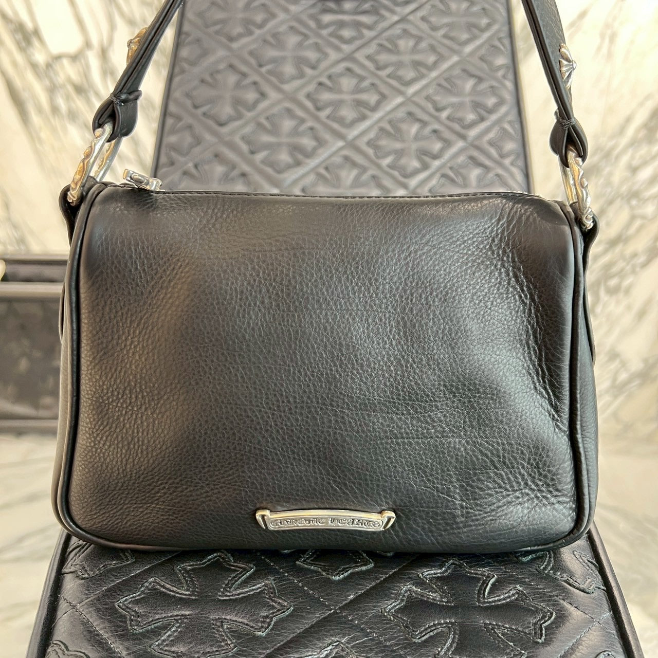 CHROME HEARTS CHICKEN NUGGET Small Leather Shoulder Bag クロムハーツ チキンナゲット スモールレザー ショルダーバッグ