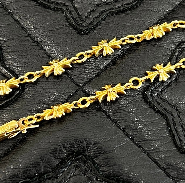 CHROME HEARTS 22K Tiny E CH Plus Bracelet 13 LINK クロムハーツ 22K タイニーE CHプラス ブレスレット 13リンク